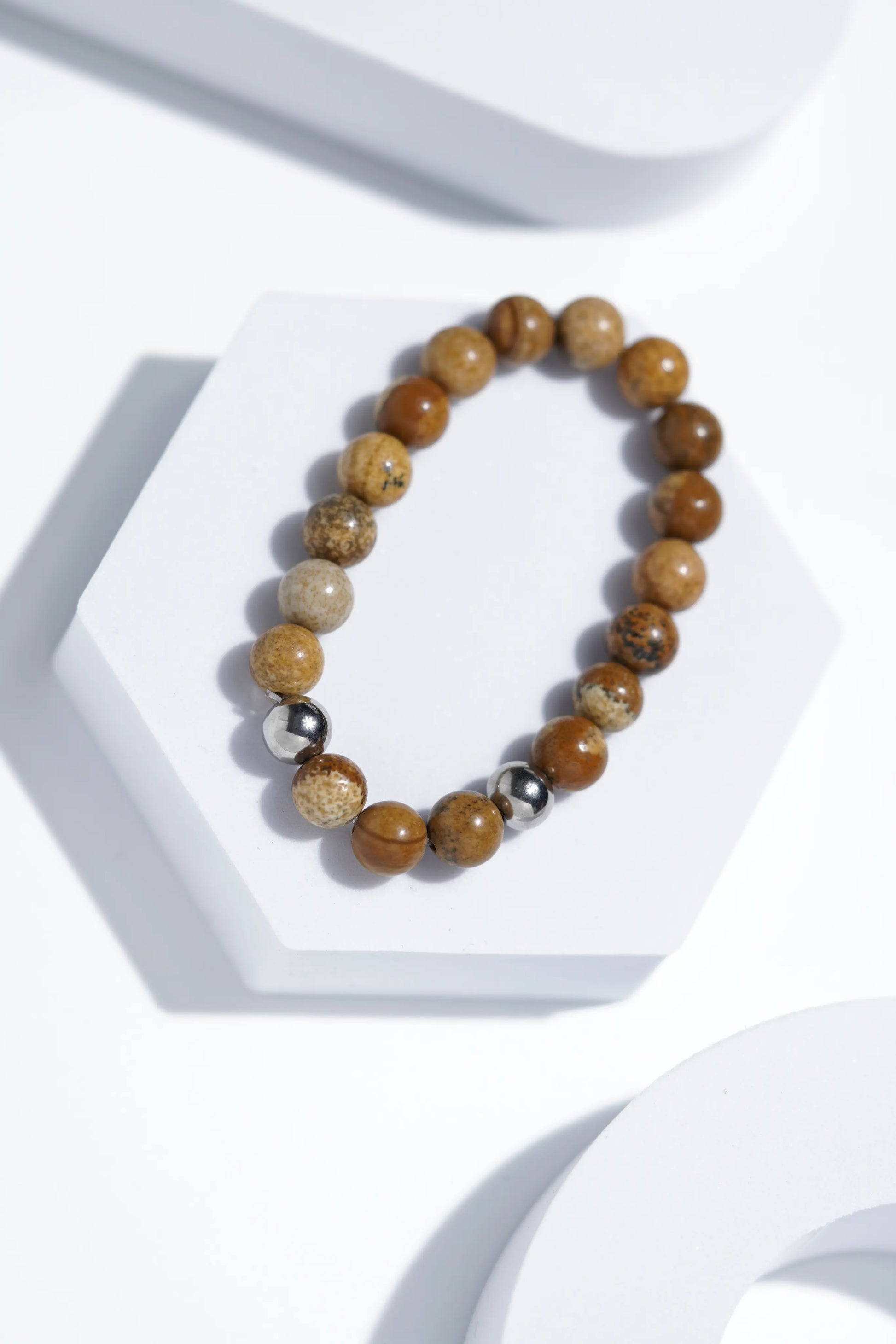 Shiney Brown Bead Bracelets | Unisex. worldjewel.in Bead Bracelets
