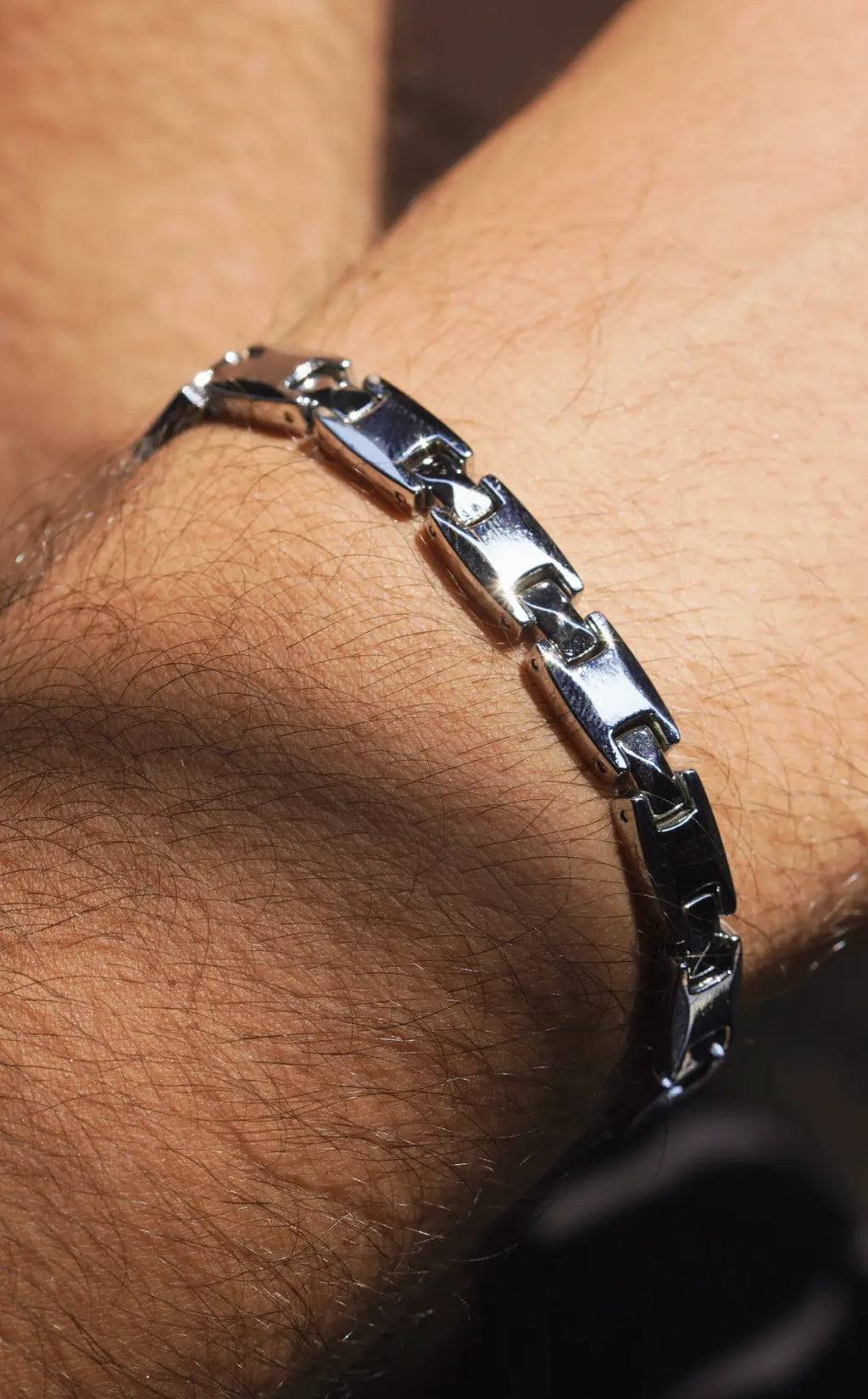 Silver full - Ceramic bracelet for men. worldjewel.in men's bracelets