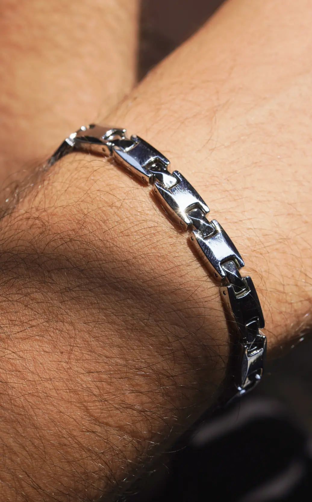 Silver full - Ceramic bracelet for men. worldjewel.in men's bracelets