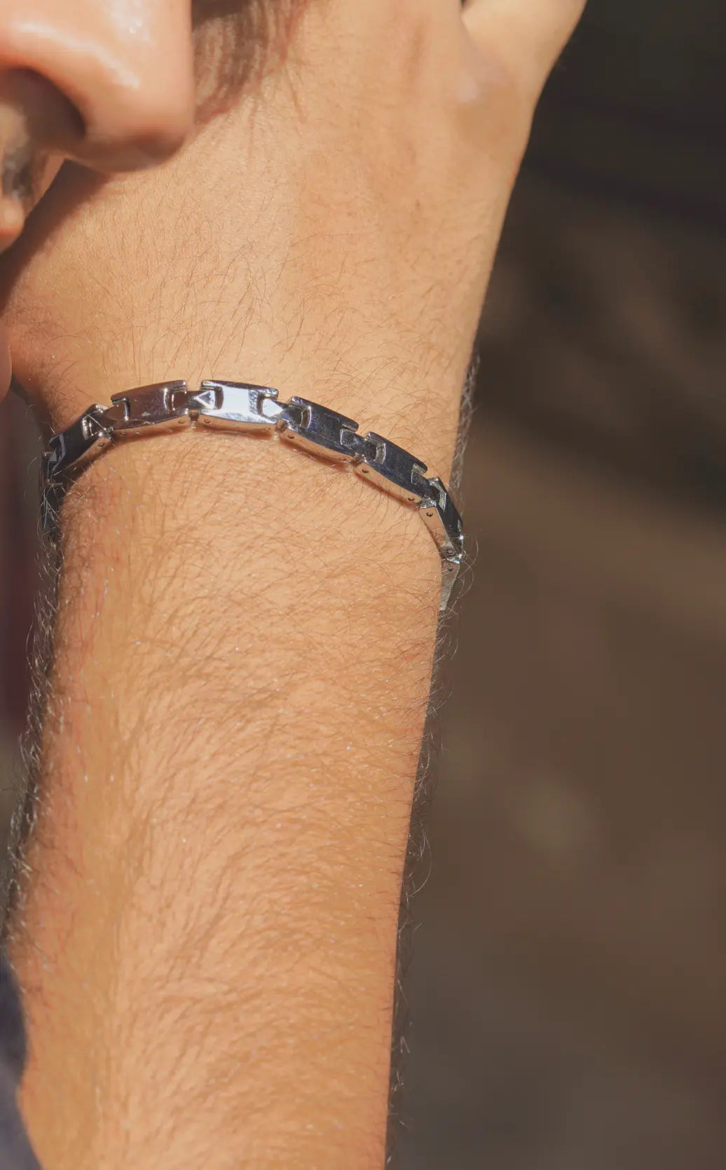 Silver full - Ceramic bracelet for men. worldjewel.in men's bracelets
