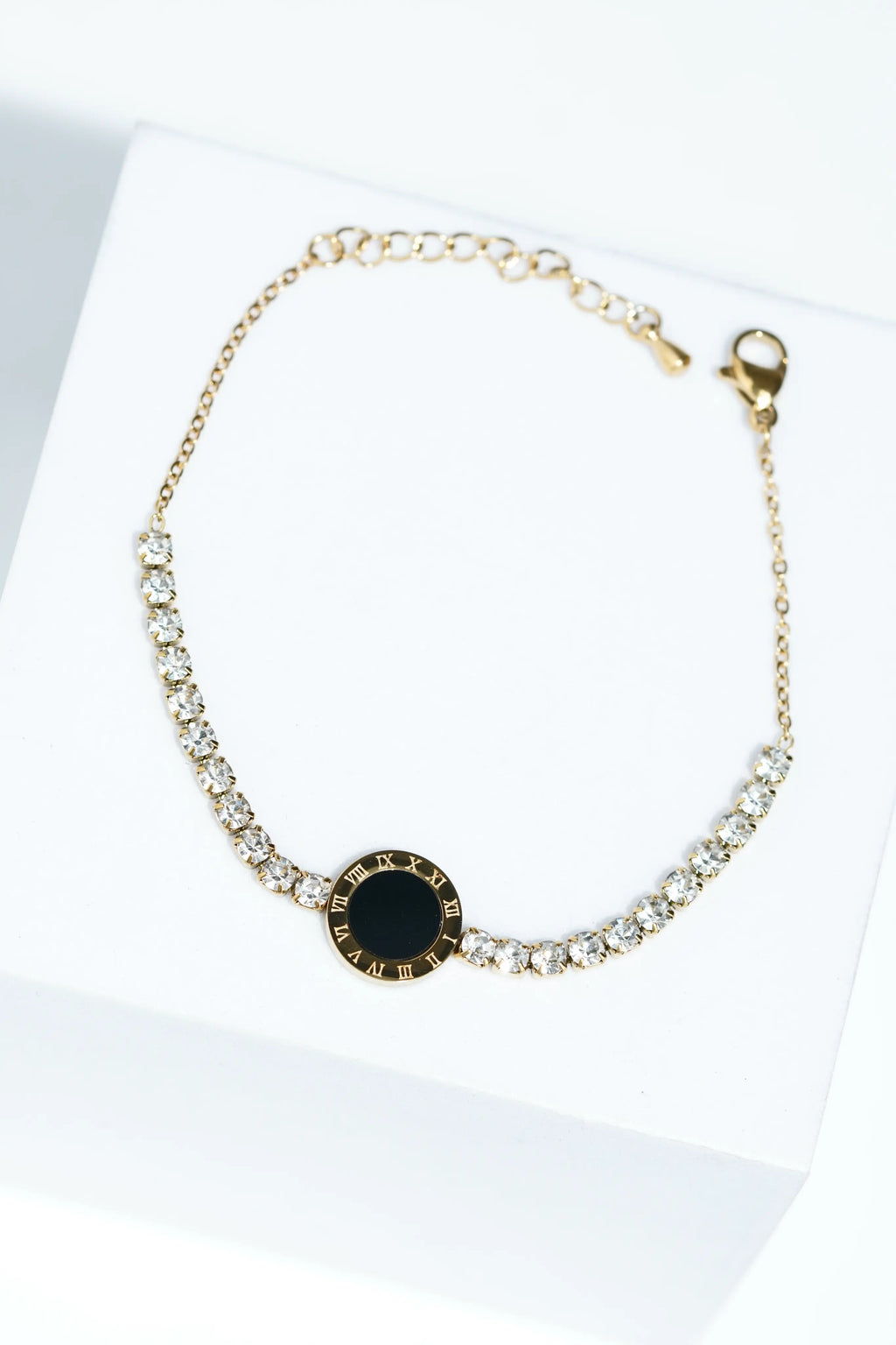 Sleek Stainless Steel Charm Bracelet For Women 