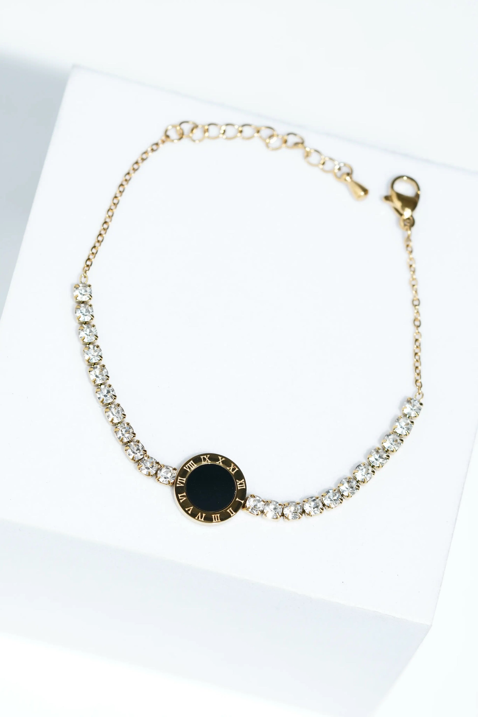 Sleek Stainless Steel Charm Bracelet For Women 