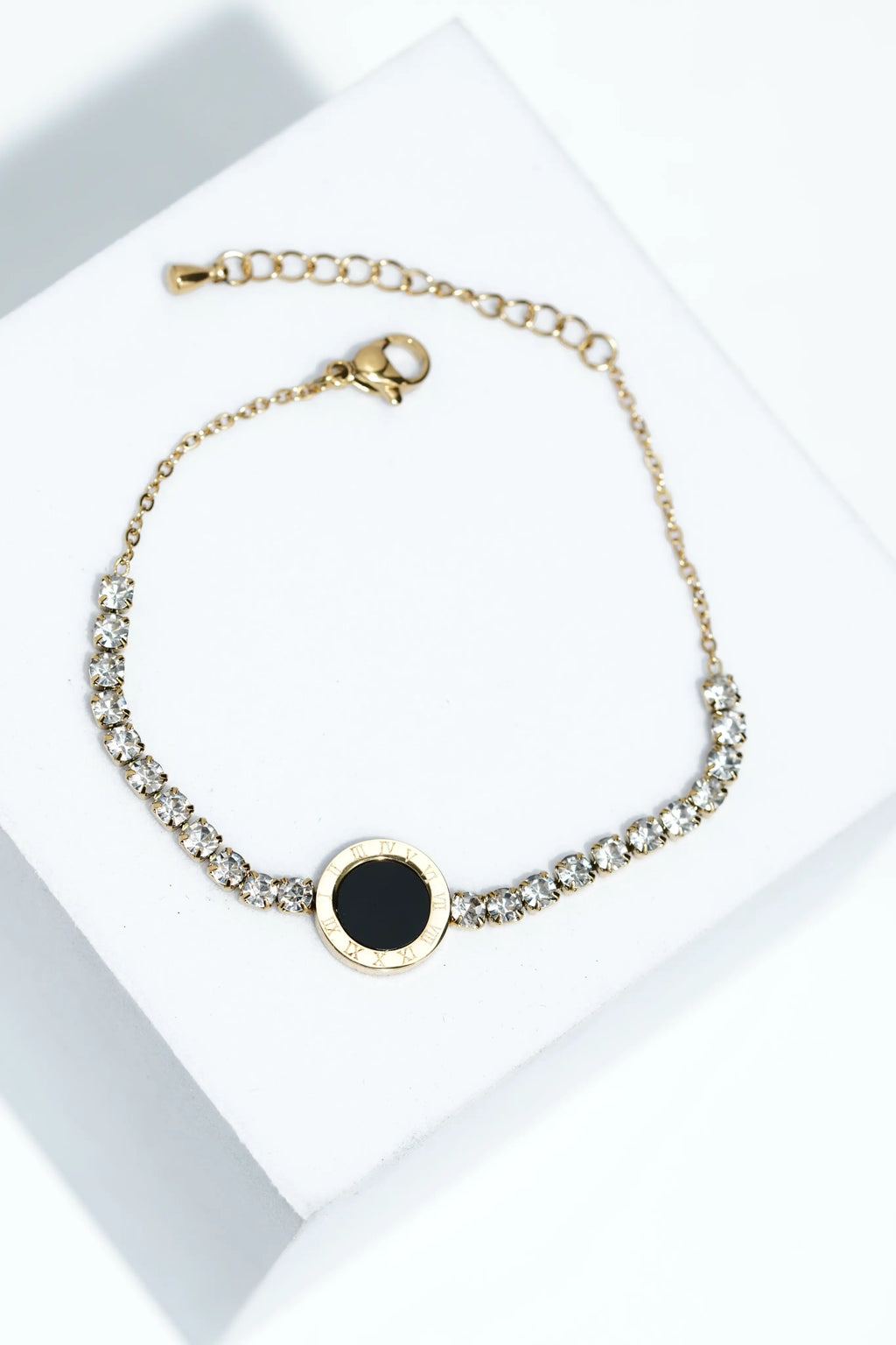 Sleek Stainless Steel Charm Bracelet For Women 