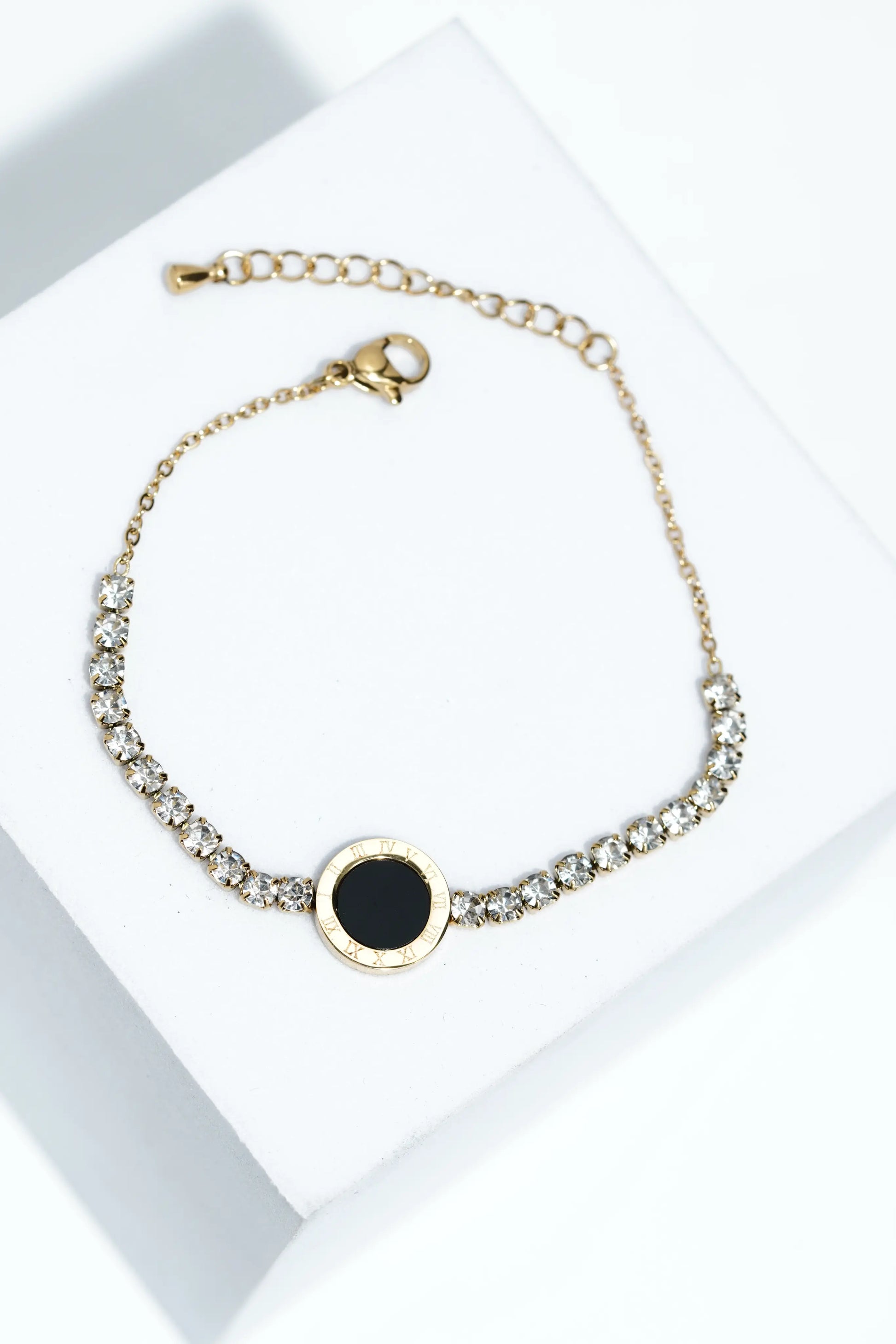 Sleek Stainless Steel Charm Bracelet For Women 