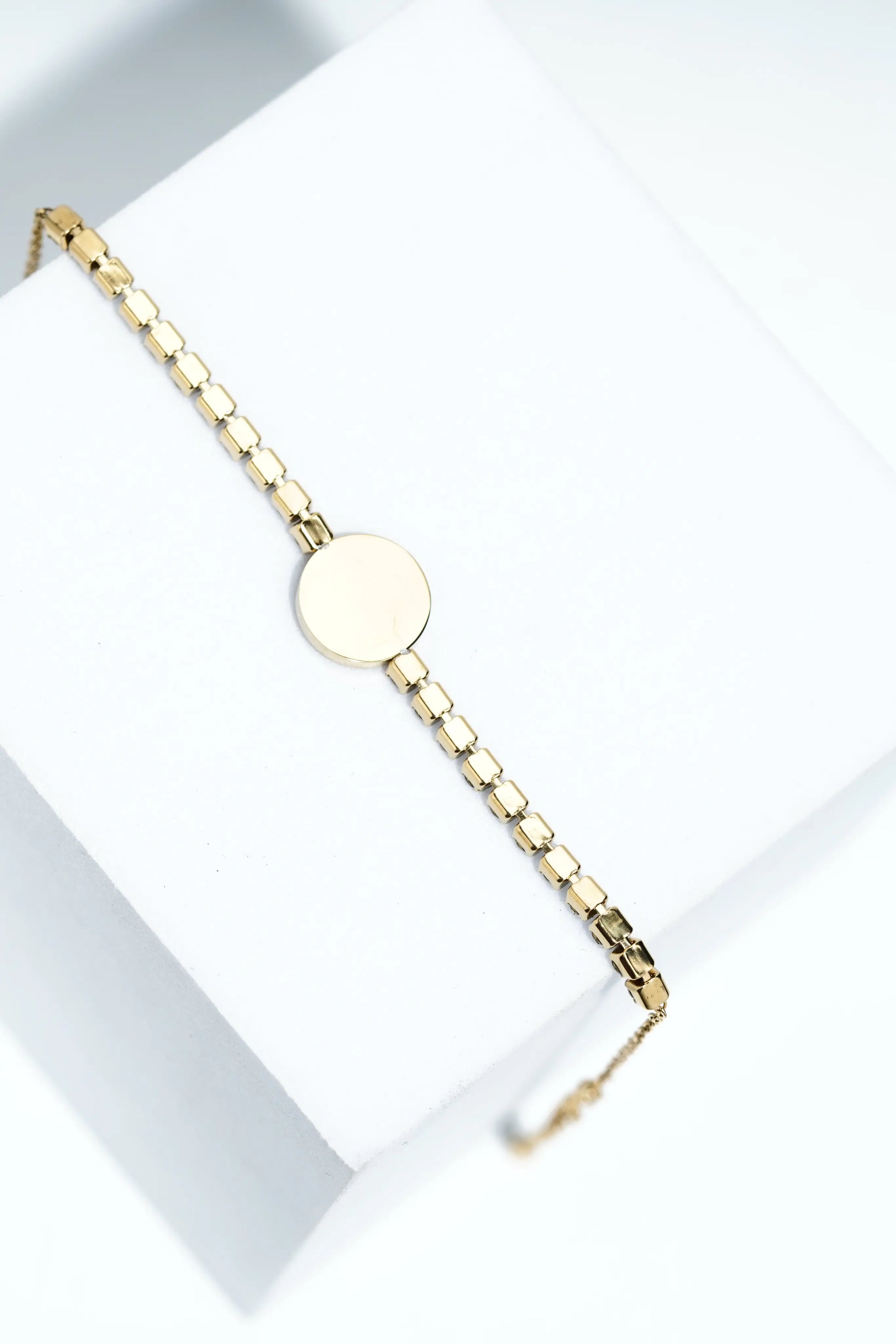 Sleek Stainless Steel Charm Bracelet For Women 
