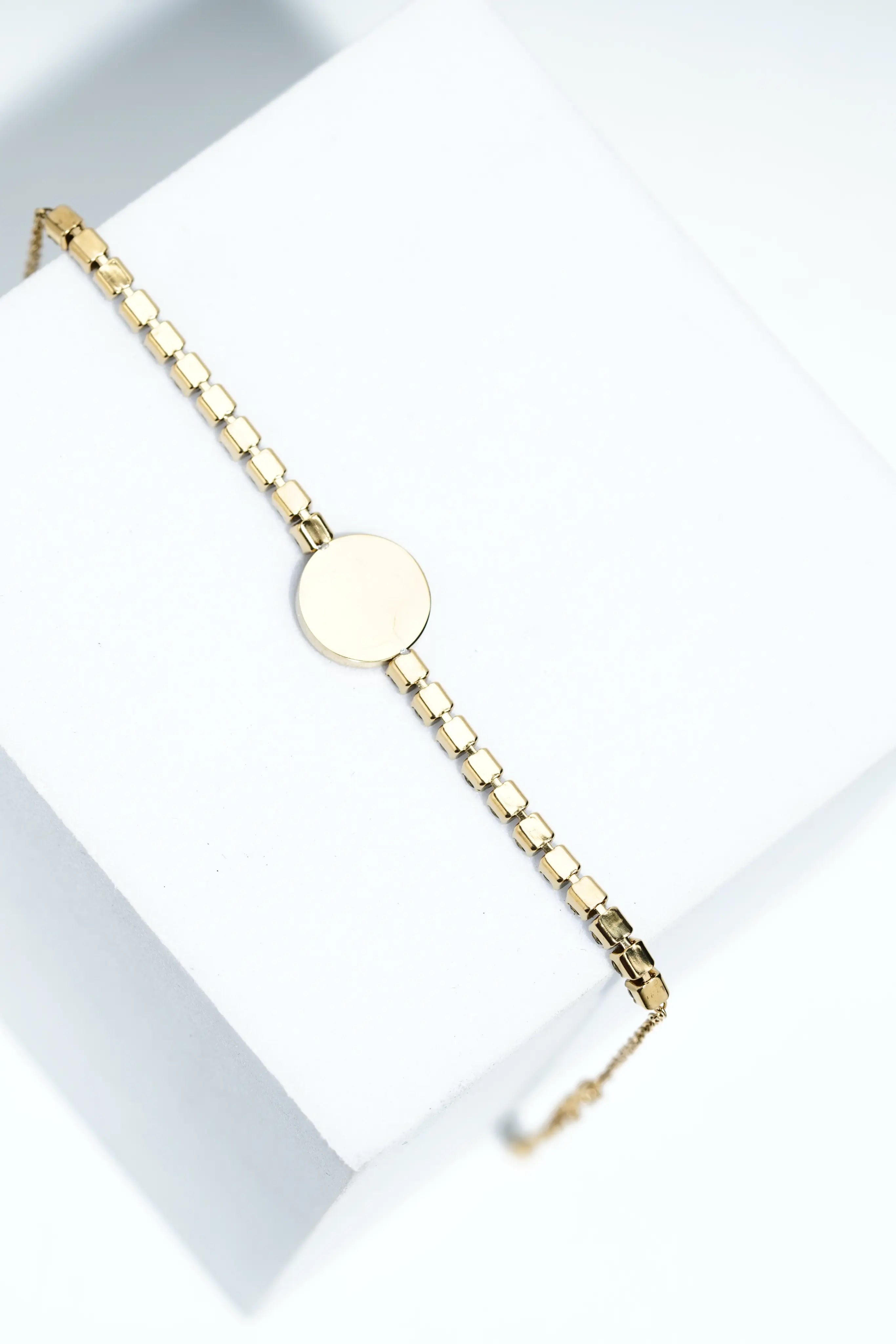 Sleek Stainless Steel Charm Bracelet For Women 