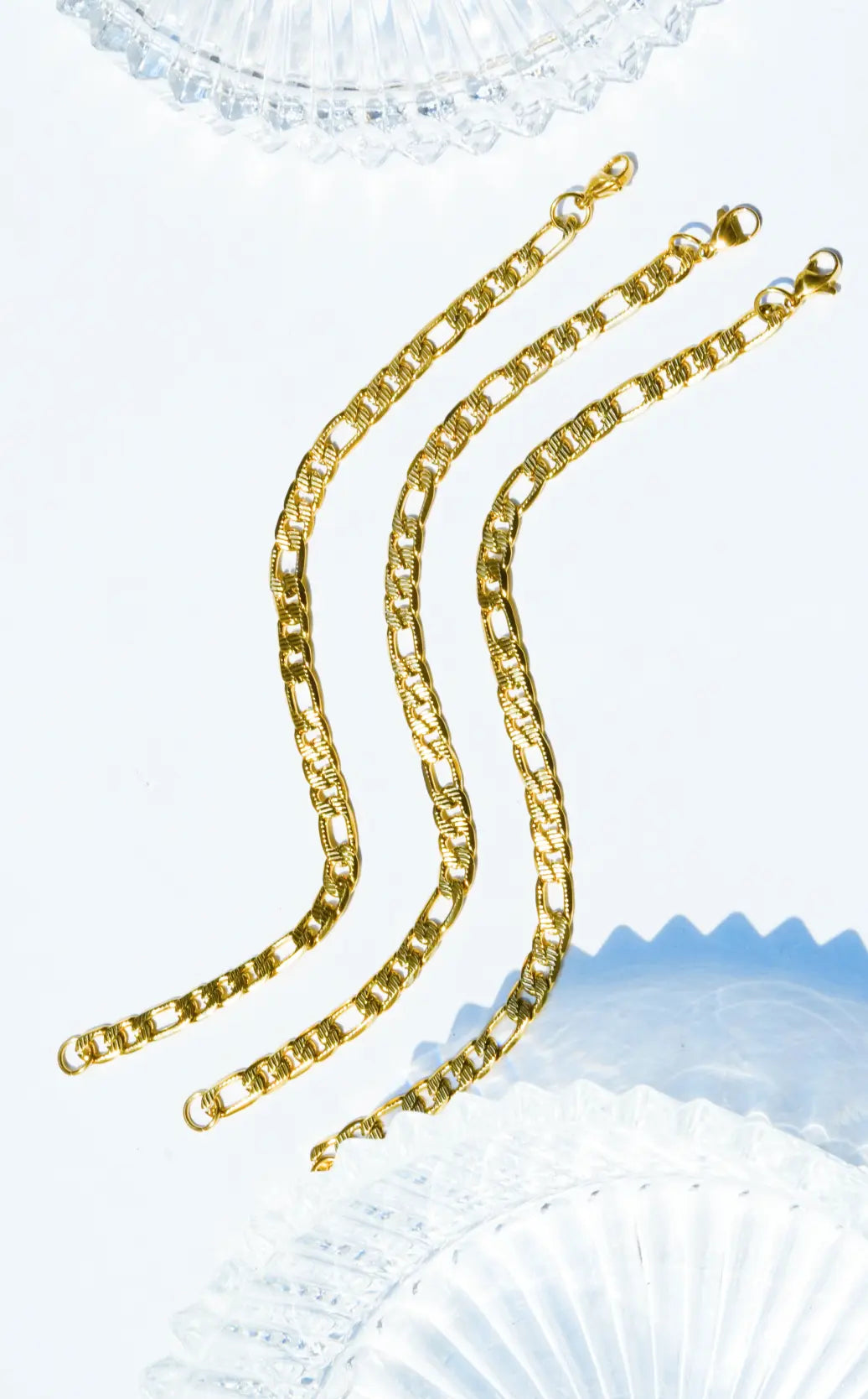 Sleek chain bracelets (3 pices ) worldjewel.in men's bracelets