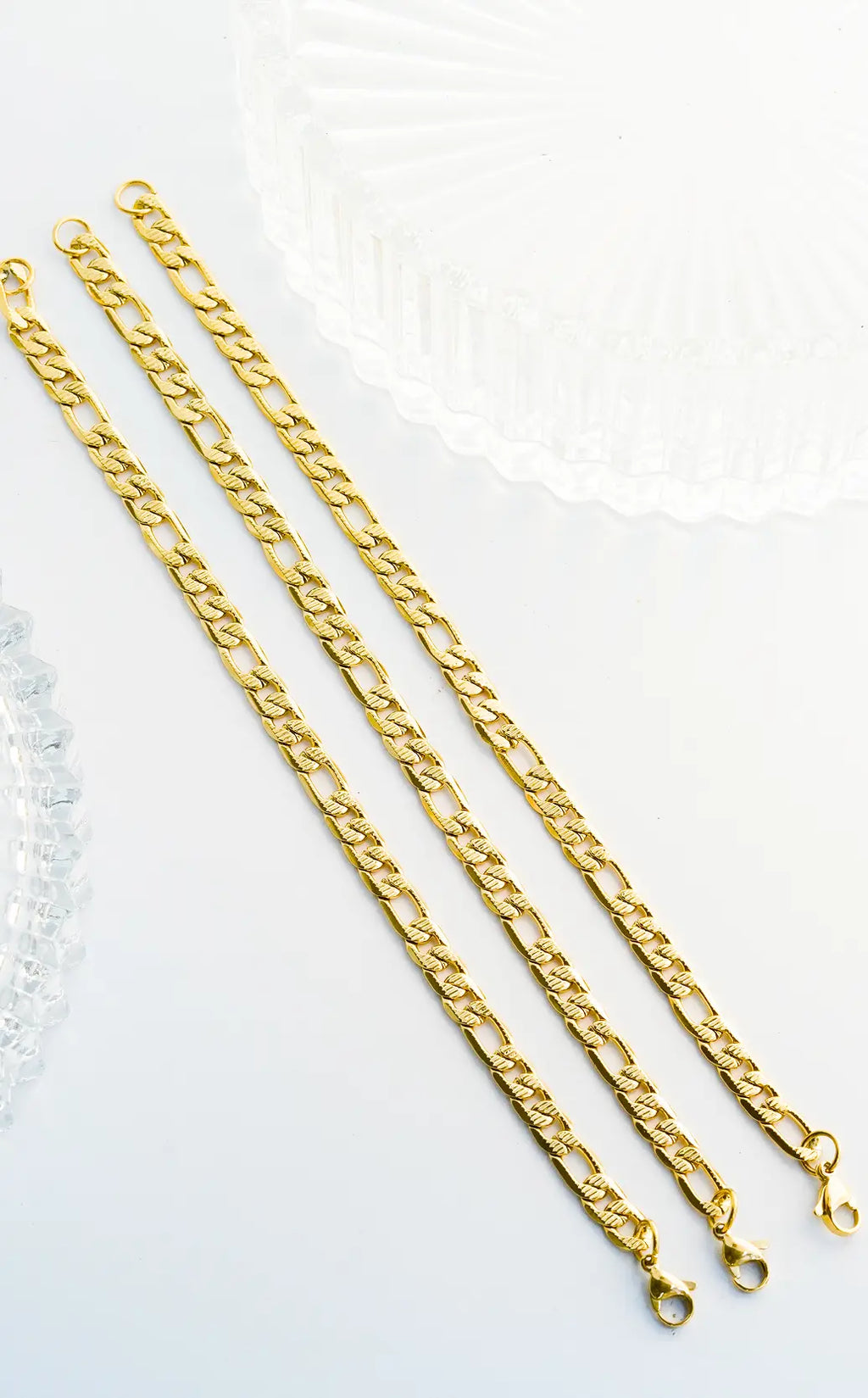Sleek chain bracelets (3 pices ) worldjewel.in men's bracelets