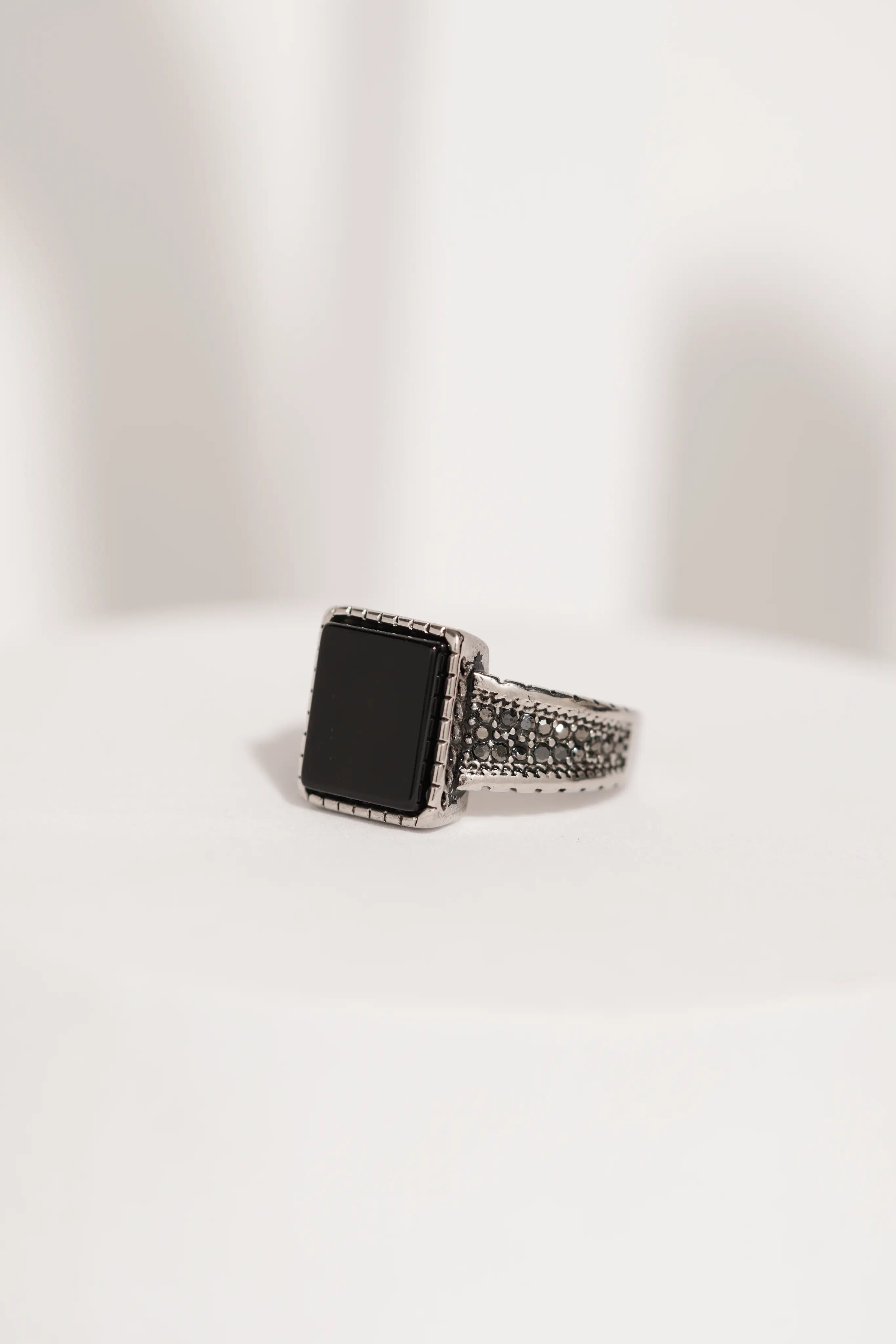 Square Stone Ring For Men worldjewel.in men's ring