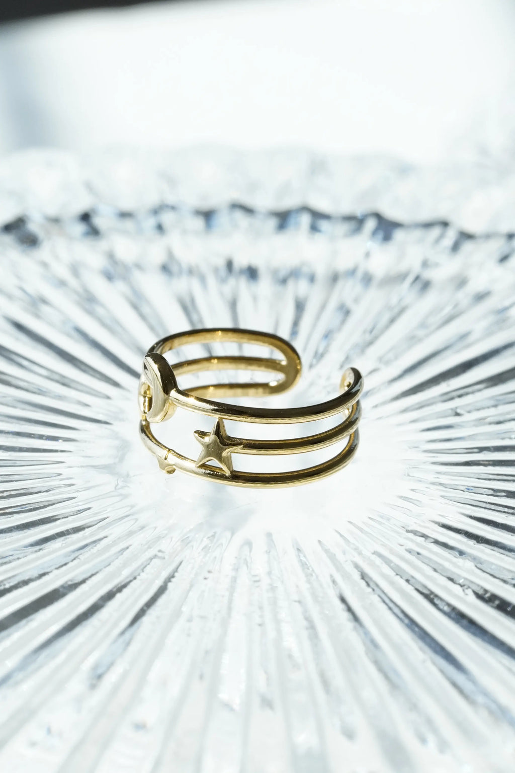 Star Partten Adjustable Ring worldjewel.in ADJUSTABLE RING