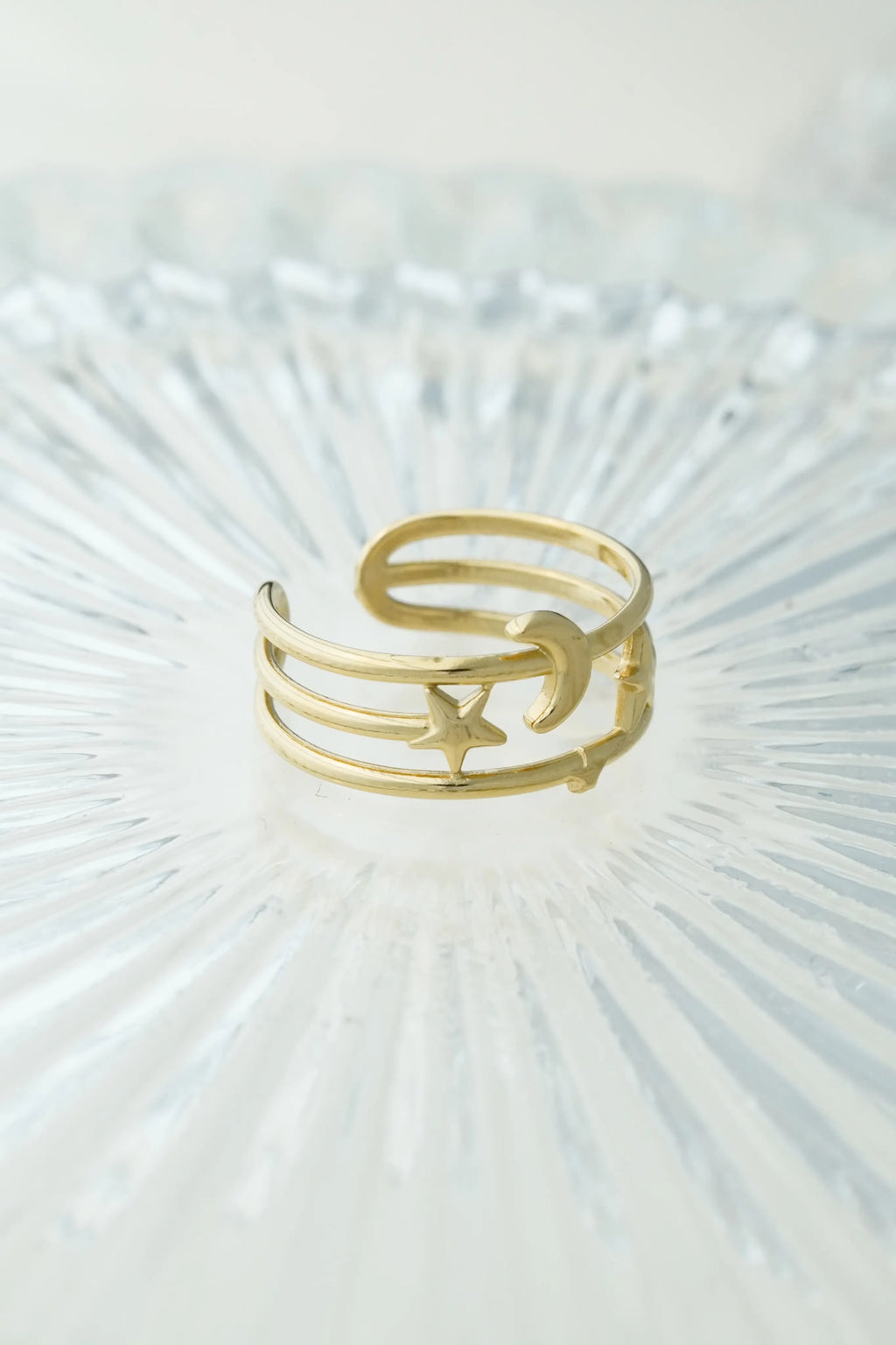 Star Partten Adjustable Ring worldjewel.in ADJUSTABLE RING