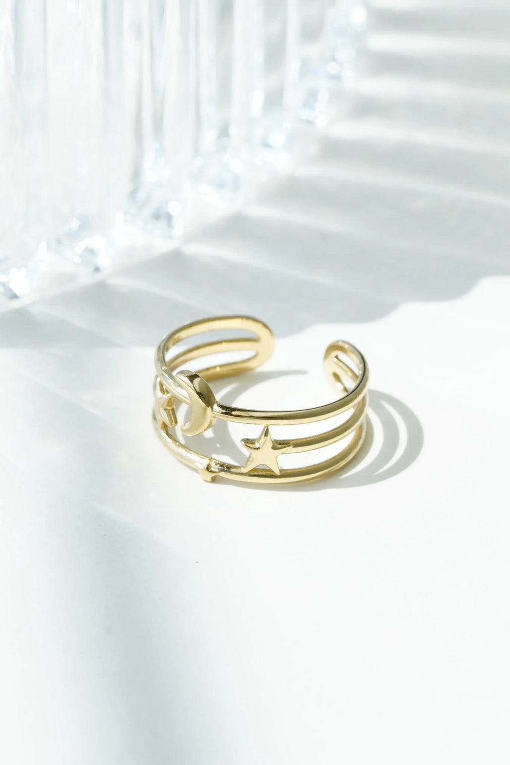 Star Partten Adjustable Ring worldjewel.in ADJUSTABLE RING