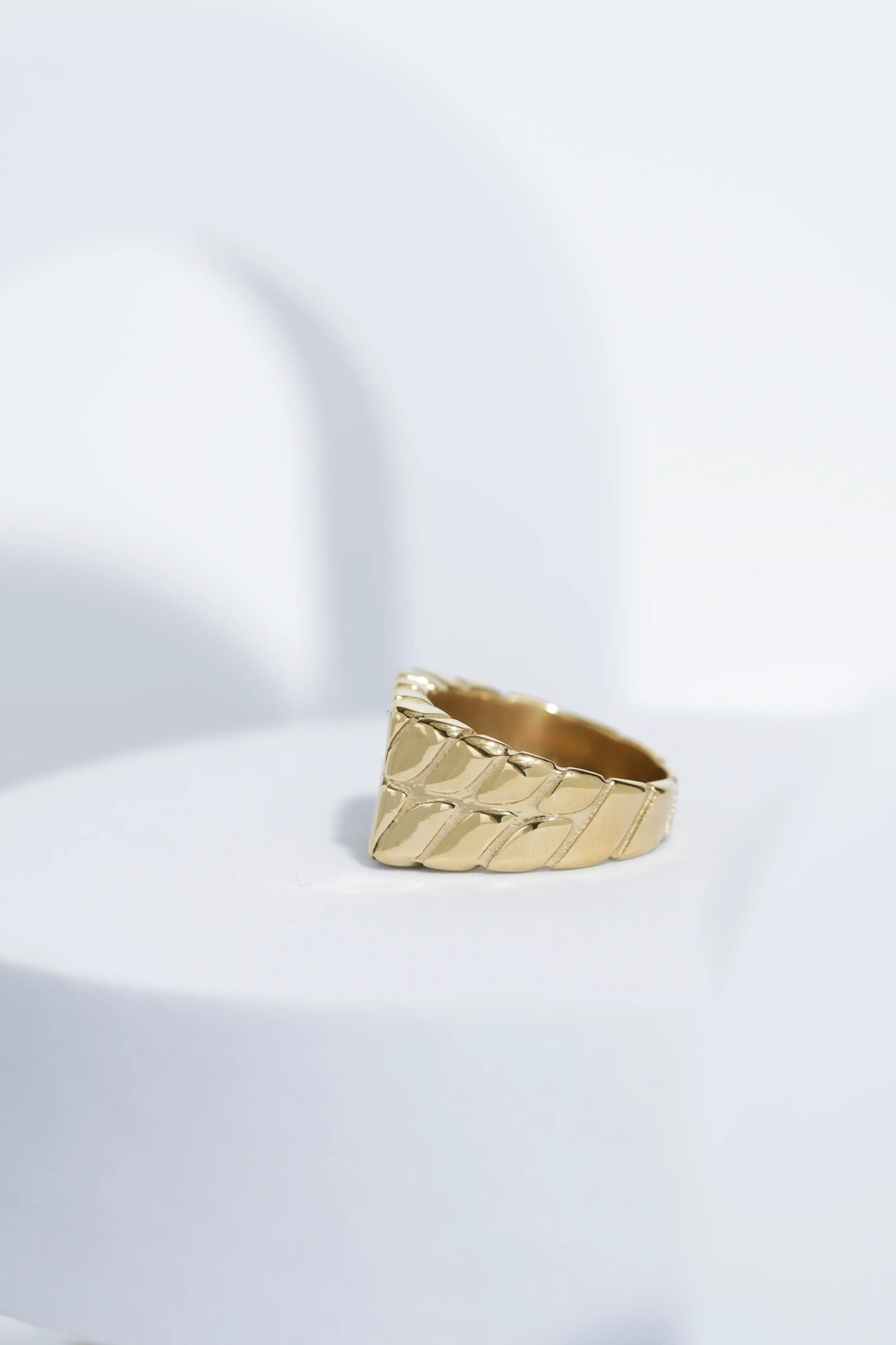 Twisted Pattern Silver & Golden Shiney Ring For Men worldjewel.in men's ring