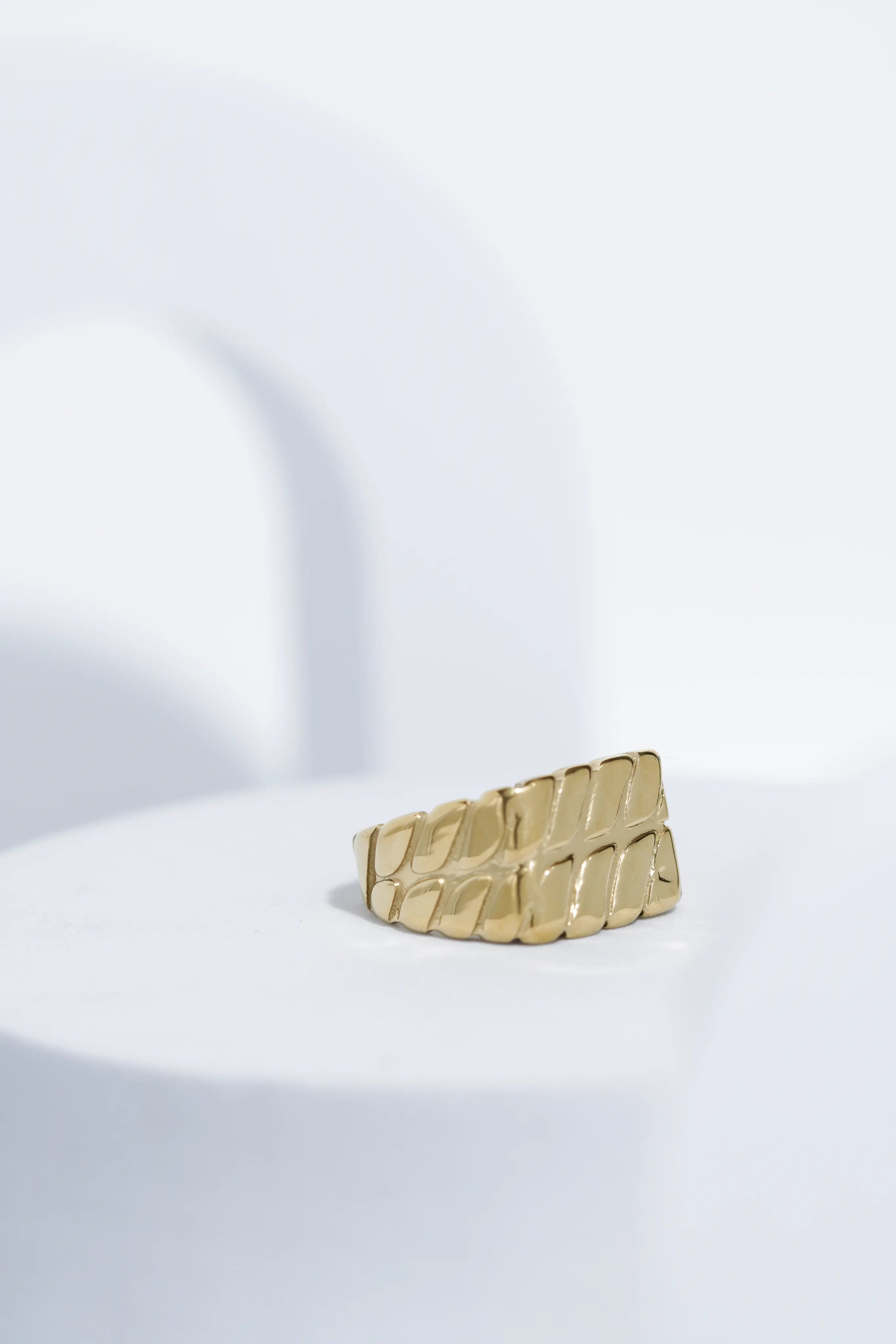 Twisted Pattern Silver & Golden Shiney Ring For Men worldjewel.in men's ring