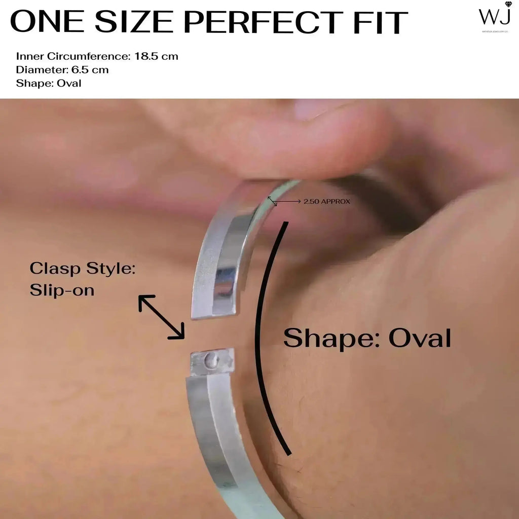 Roman Numeral kada | Stainless Steel bracelet for men's | Anti-Tarnish - worldjewel.in