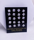 9: XL circle Cuban Zircon Diamound Studs UNISEX Set of 20pcs. (6 MM)