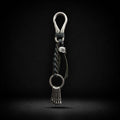 Shadow Bone Pure Leather Keychain (Black)