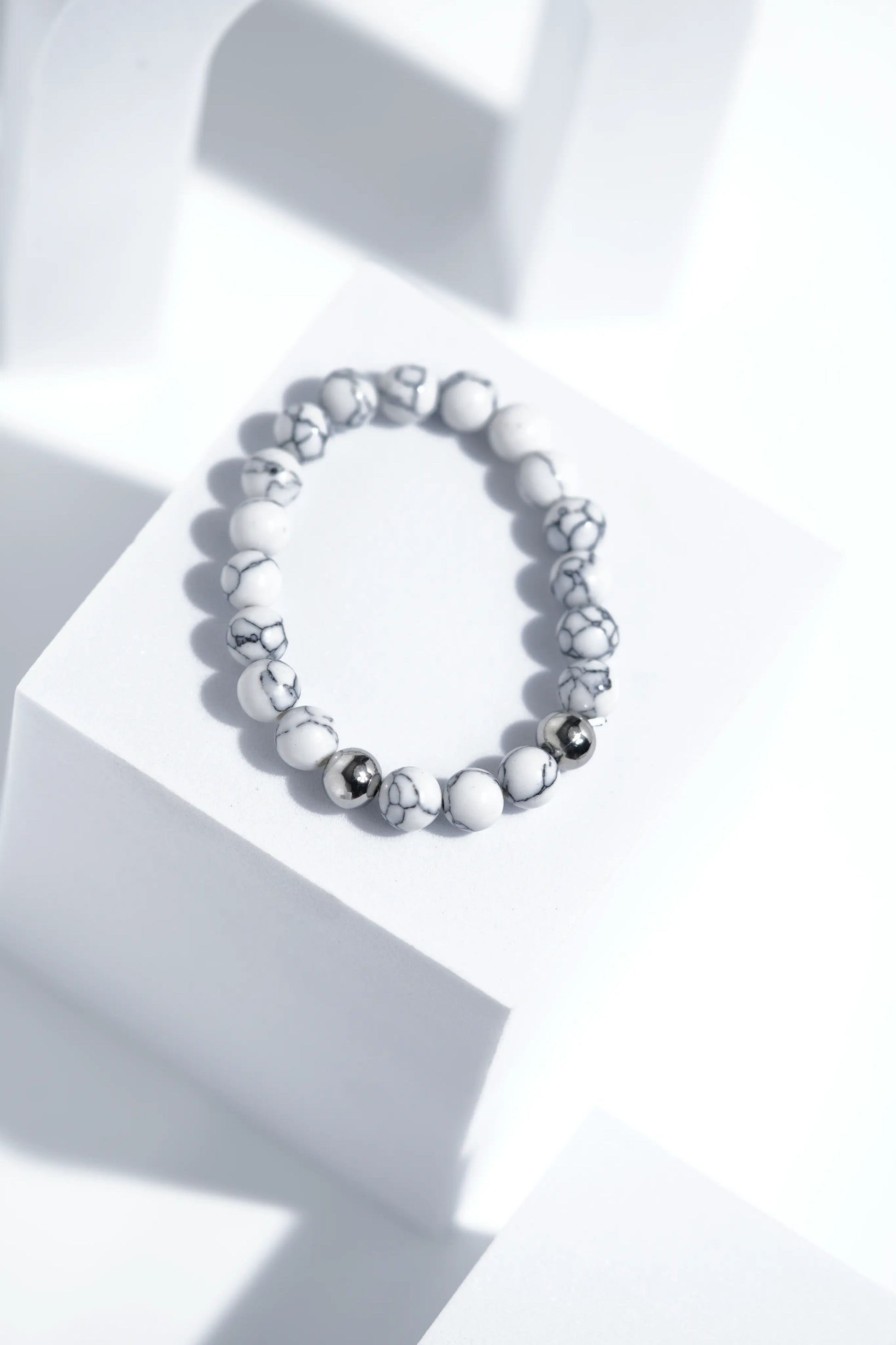White Bead Bracelets | Unisex. worldjewel.in Bead Bracelets