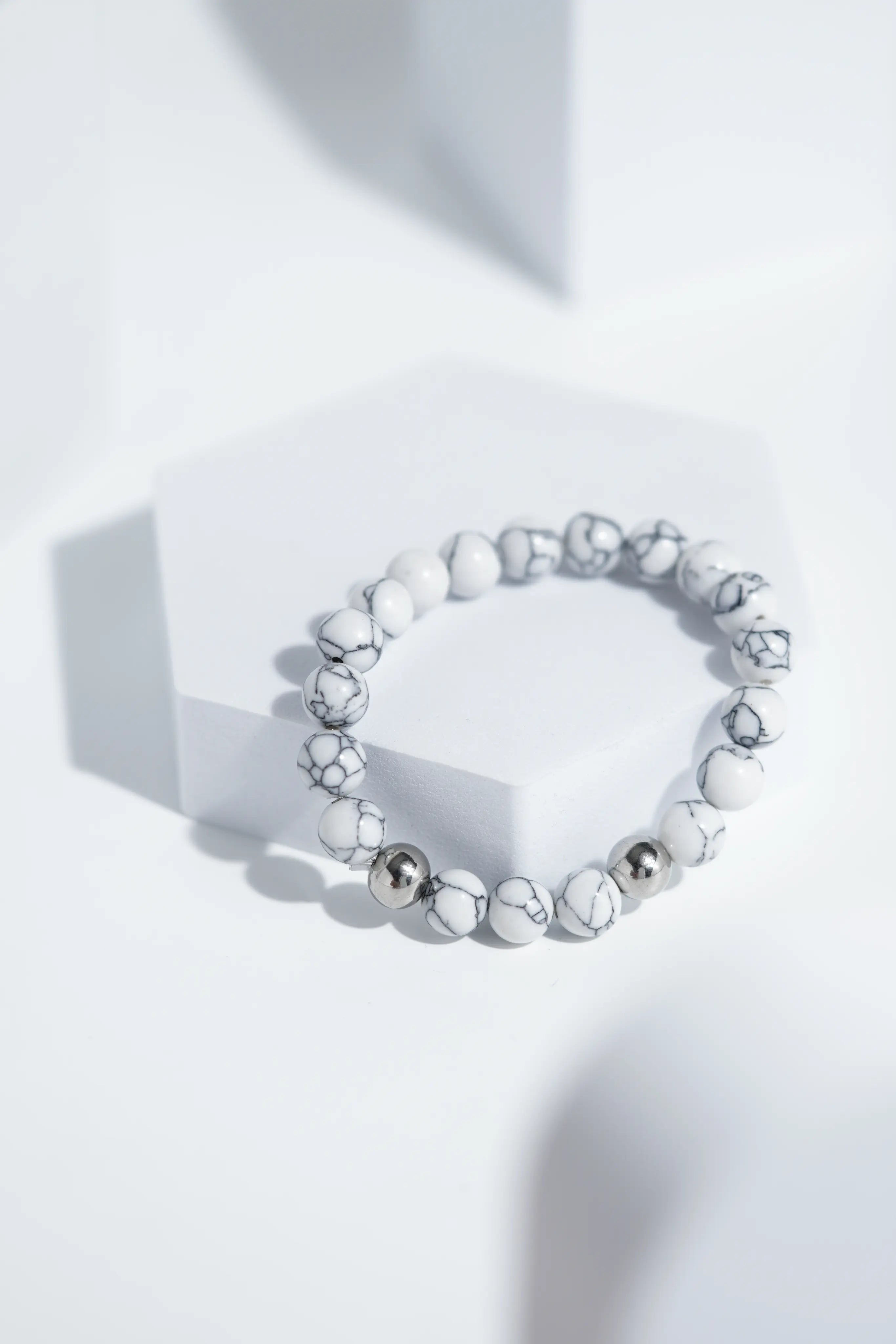 White Bead Bracelets | Unisex. worldjewel.in Bead Bracelets