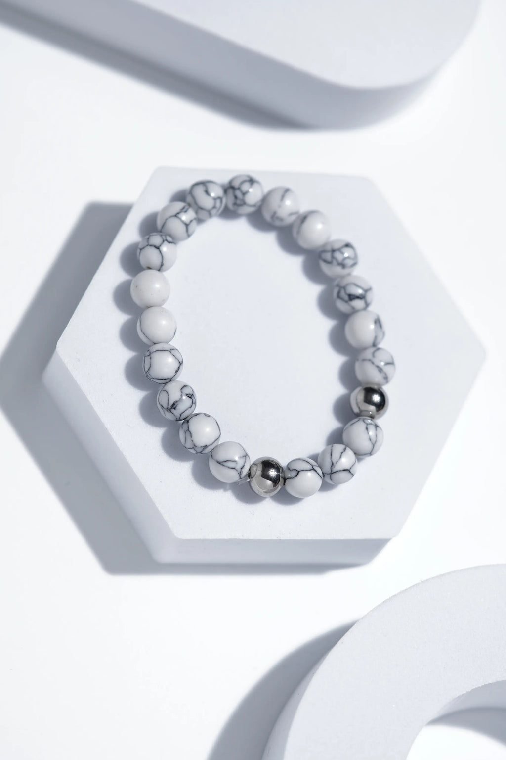 White Bead Bracelets | Unisex. worldjewel.in Bead Bracelets
