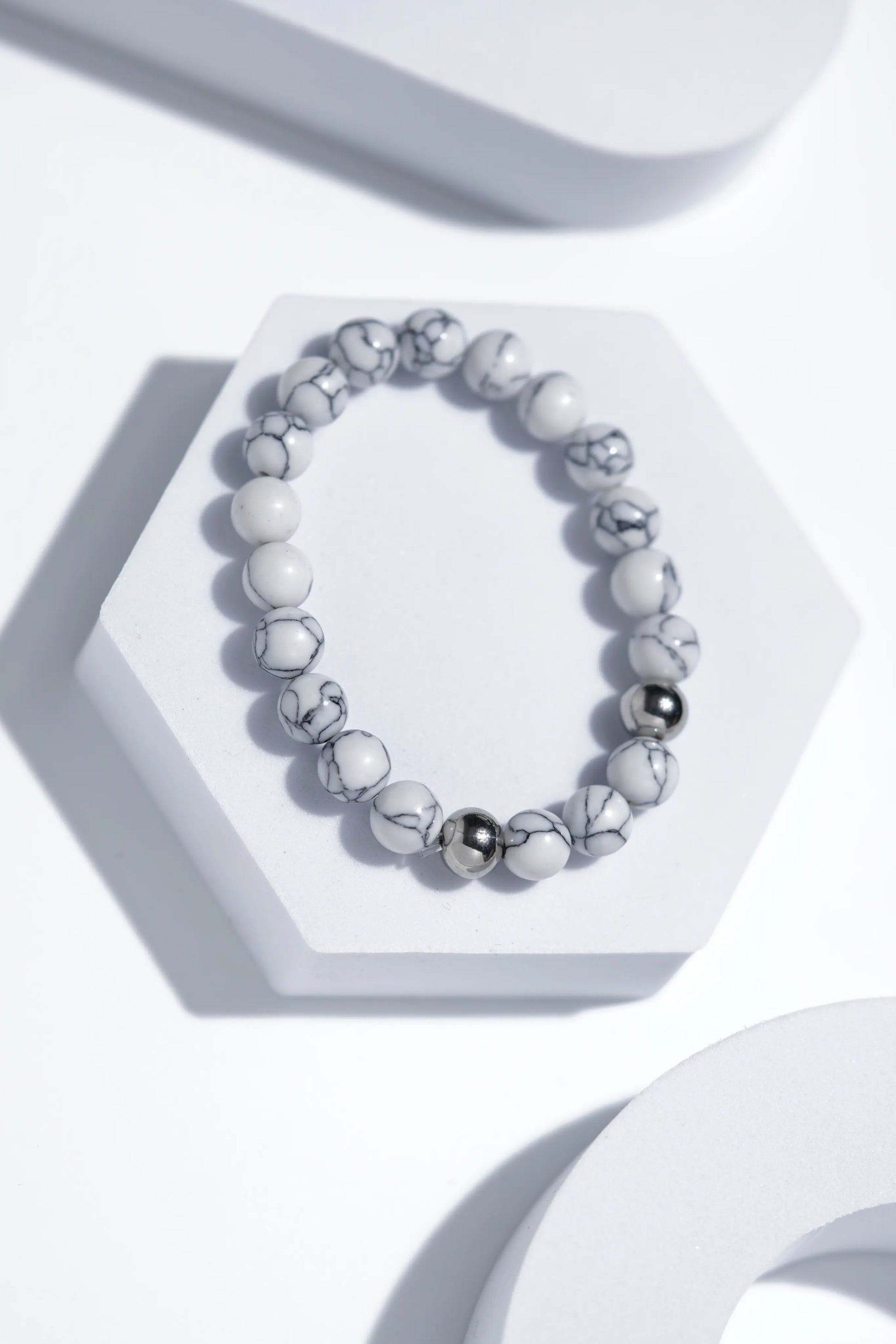 White Bead Bracelets | Unisex. worldjewel.in Bead Bracelets