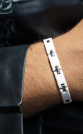 White - Ceramic bracelet for men. worldjewel.in men's bracelets