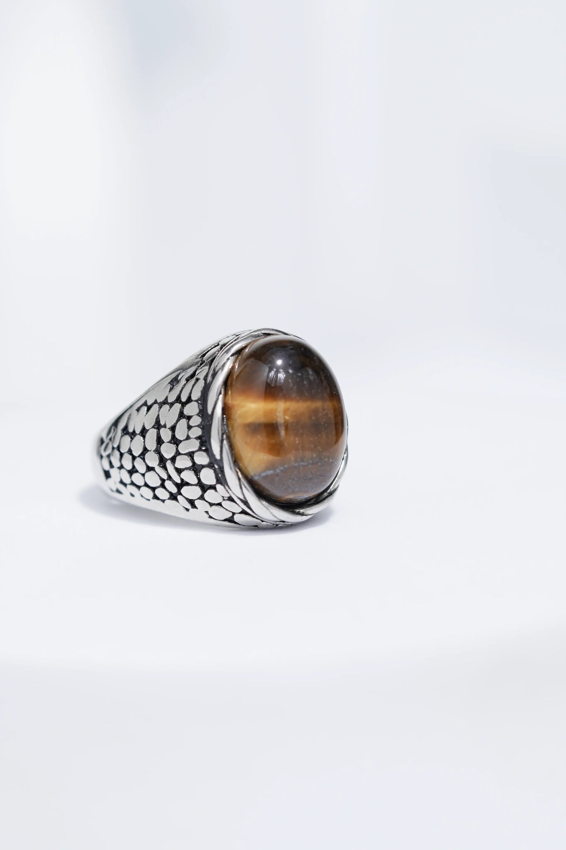 Wooden Textured Jem Turkish Ring For Men. worldjewel.in men's ring