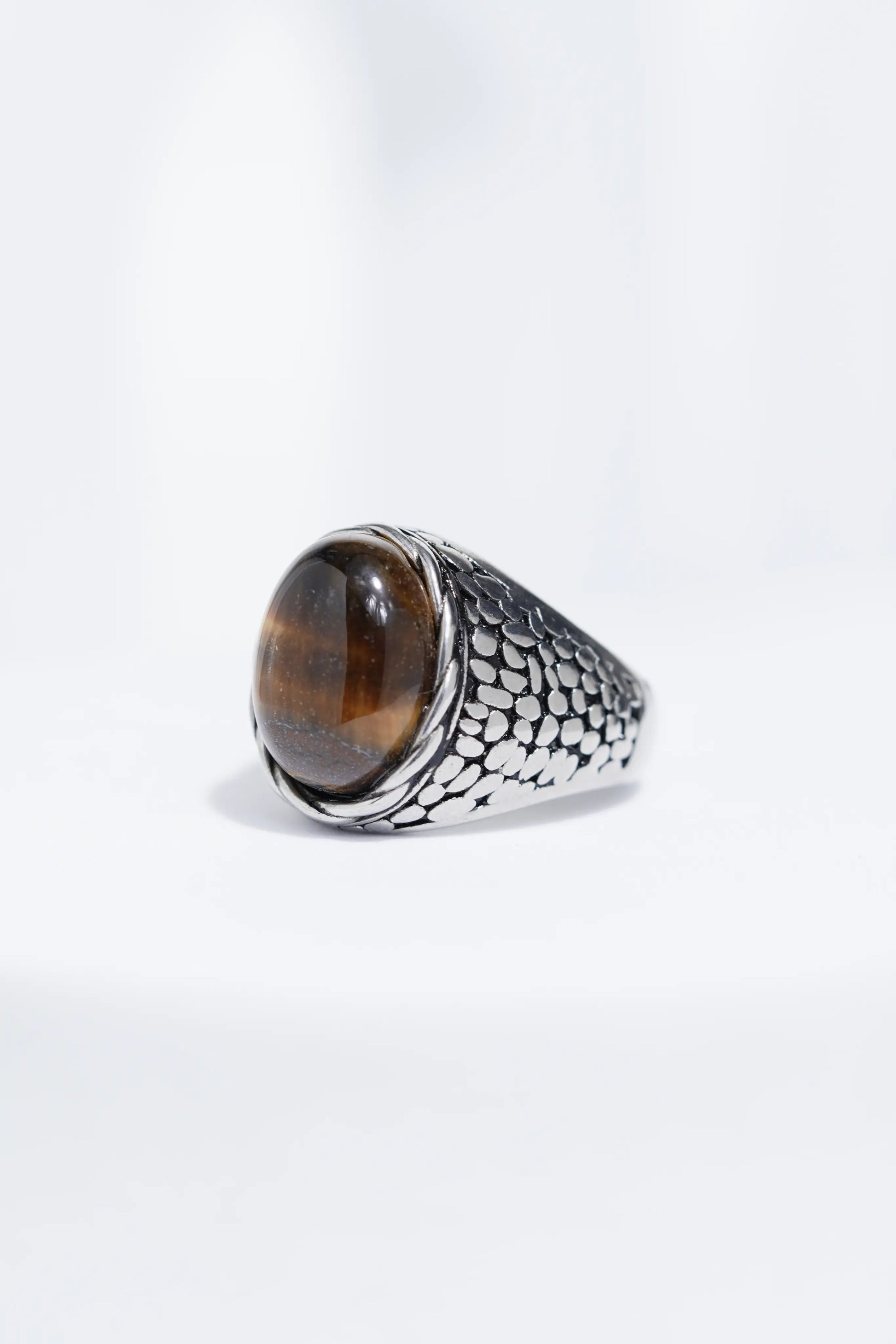 Wooden Textured Jem Turkish Ring For Men. worldjewel.in men's ring