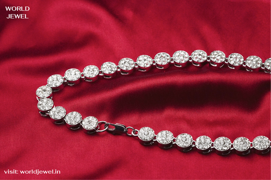 Round Diamond | Ice-chain | Unisex | Hiphop style | 18 Inc - worldjewel.in