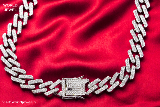 Bold Silver | Ice-chain | Unisex | Hiphop style. - worldjewel.in