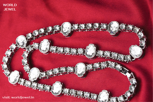 Skull Diamond | Ice-chain | Unisex | Hiphop style |  18 Inc. - worldjewel.in