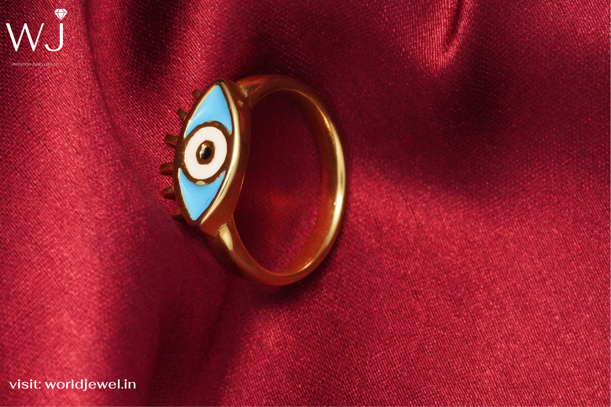 Evil Eye | Stainless Steel | Ring's for Womans | Worldjewel.in - worldjewel.in