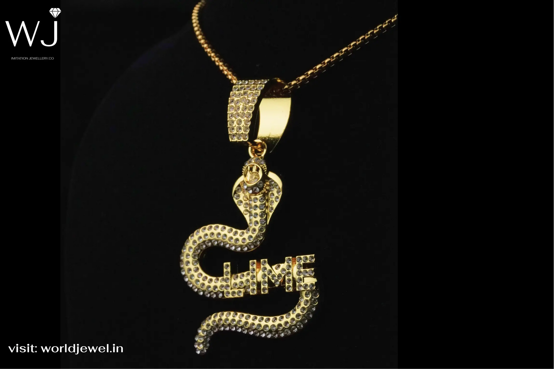 Snake |  Unisex Pendent  | Worldjewel.in - worldjewel.in