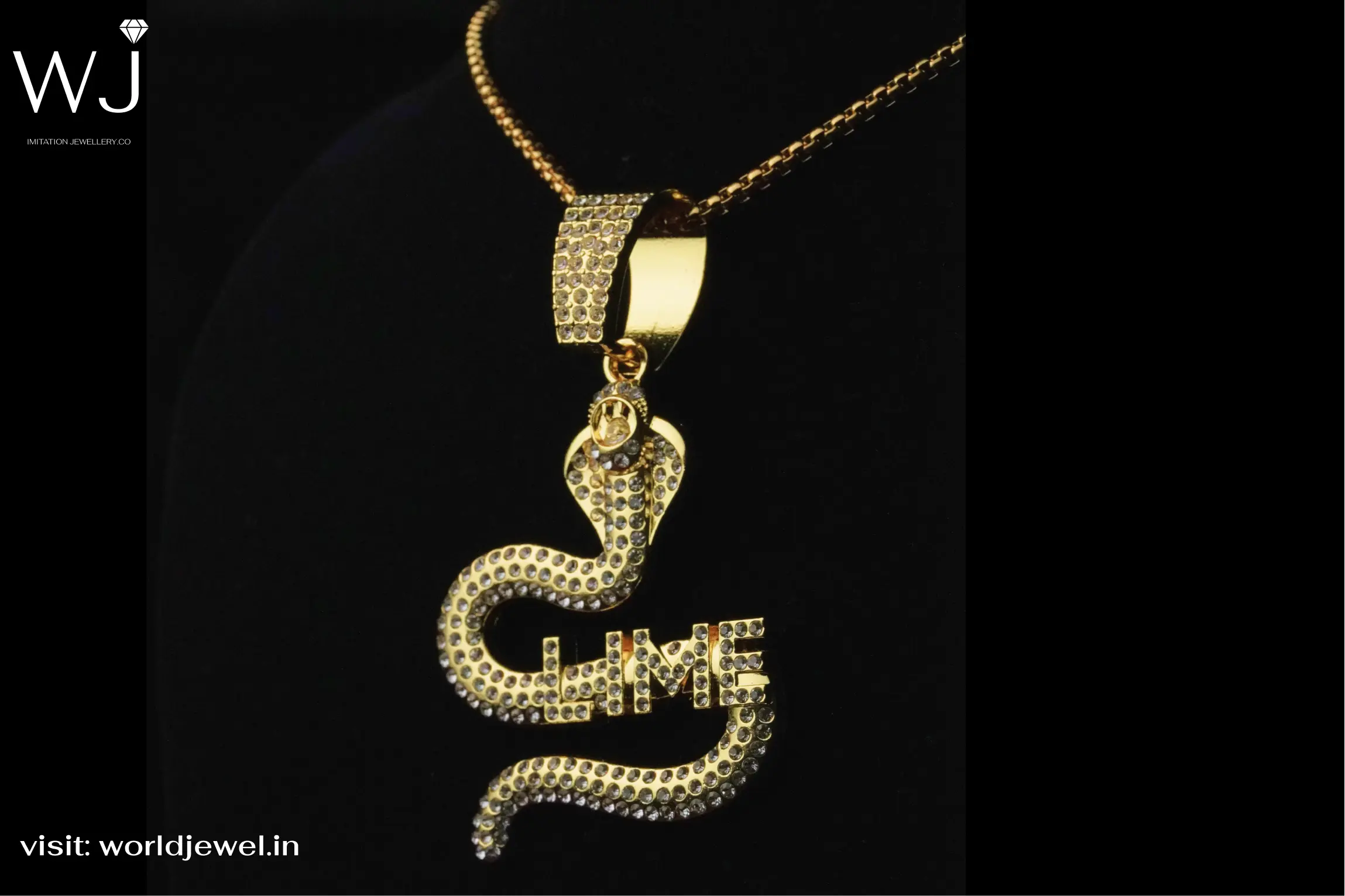 Snake |  Unisex Pendent  | Worldjewel.in - worldjewel.in