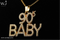 90'Baby Unisex alloy Iced Pendent