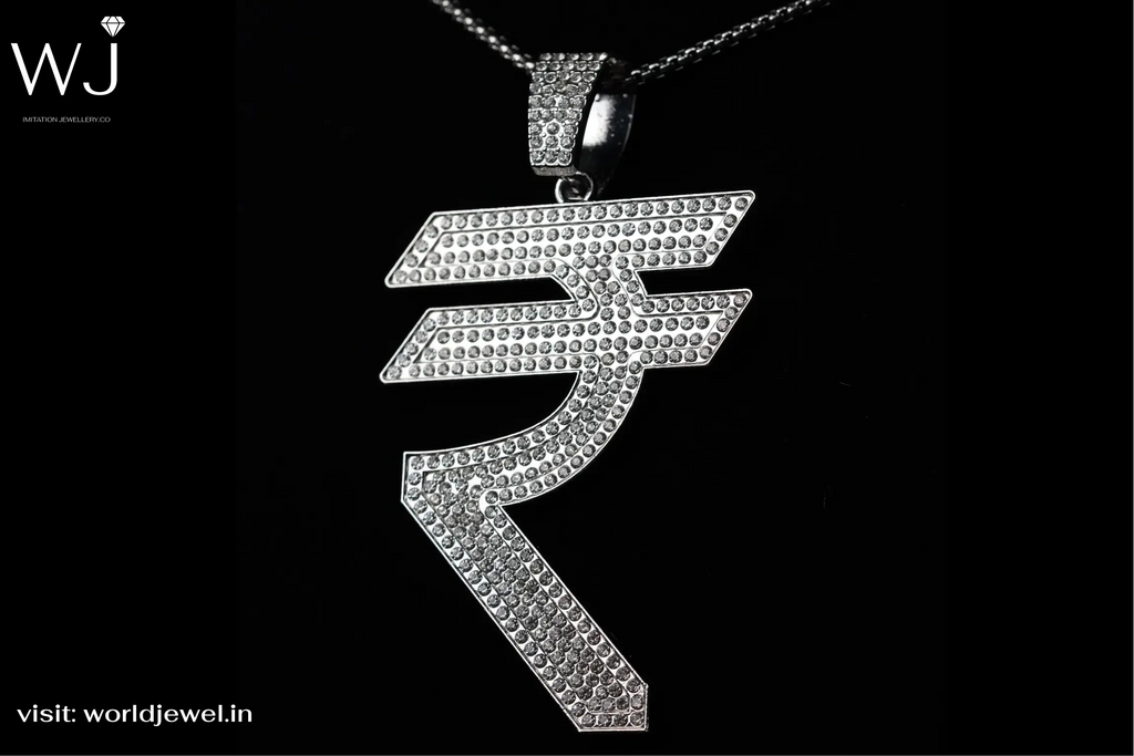 Rupee symbol |  Unisex Pendent  | Worldjewel.in - worldjewel.in
