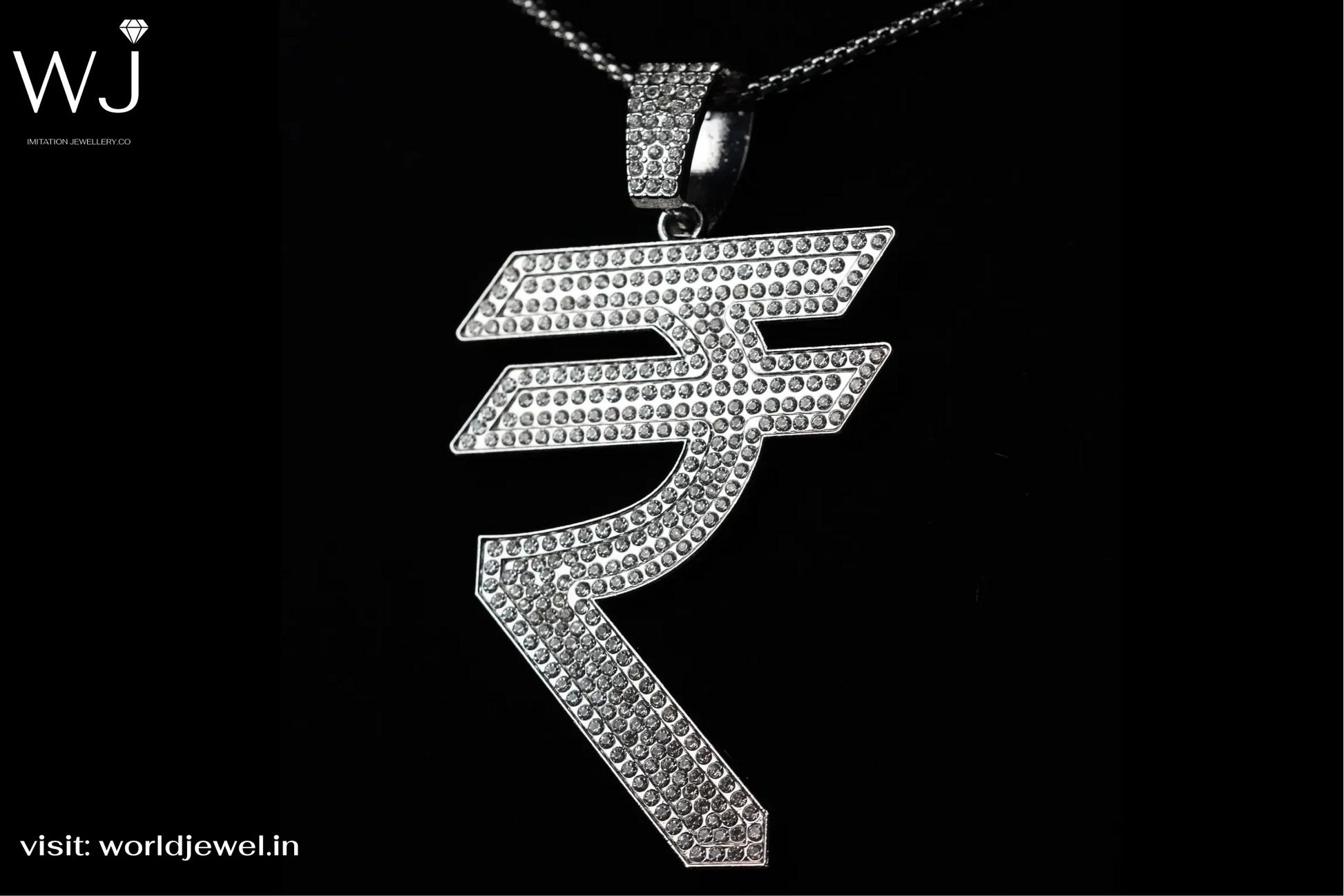 Rupee symbol |  Unisex Pendent  | Worldjewel.in - worldjewel.in