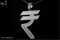 Rupee symbol Unisex alloy Iced Pendent
