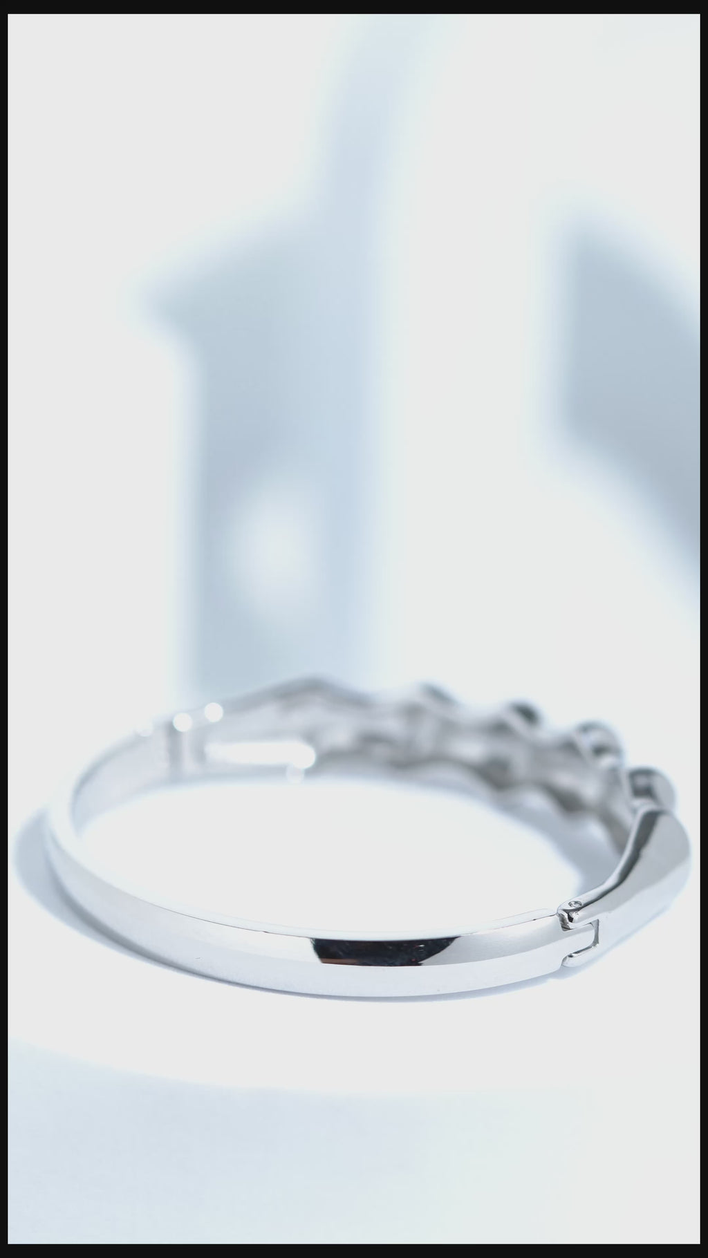 Noir Halo Stainless Steel Bangle Bracelet For Women