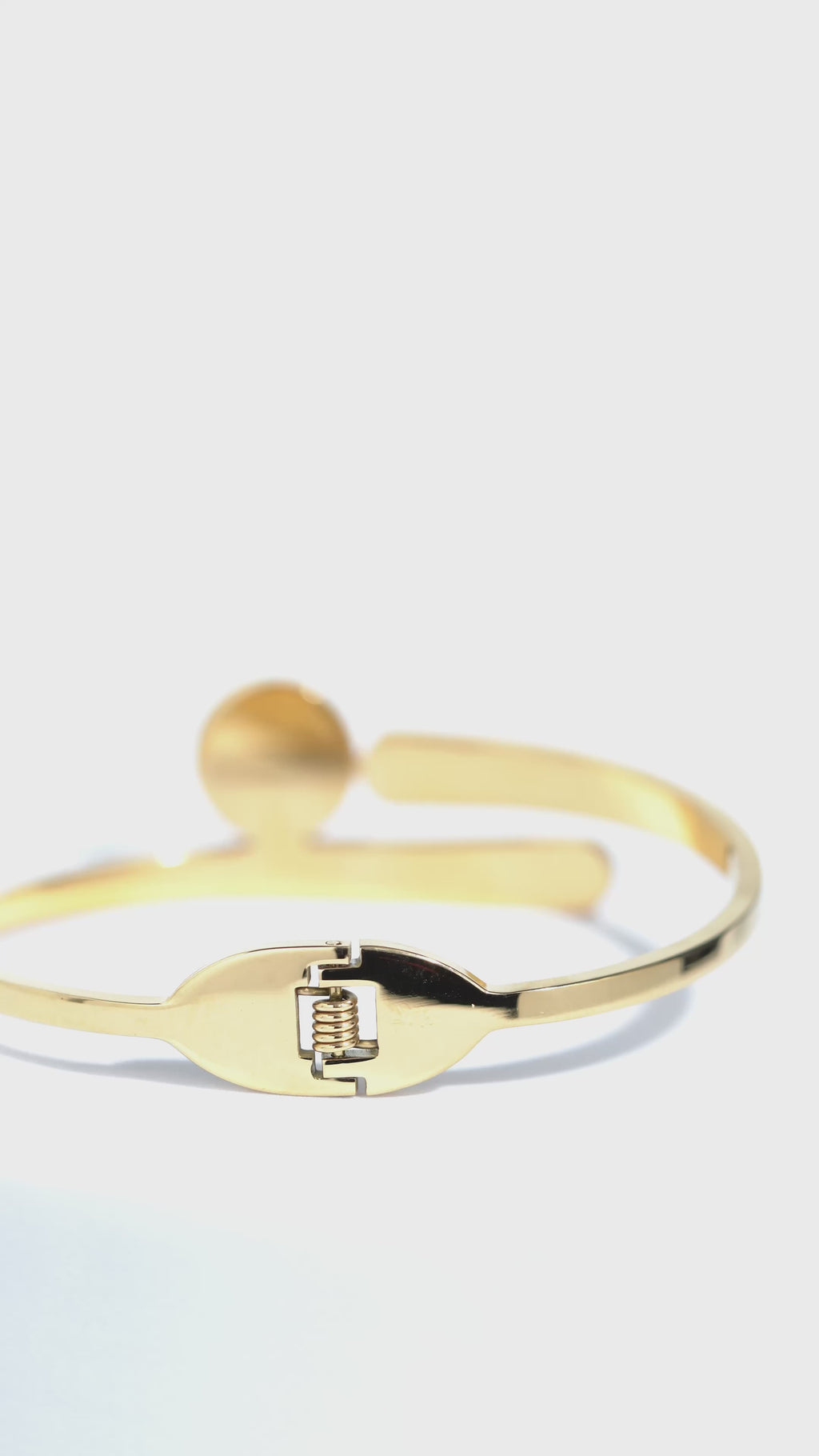 Calm Curve Stainless Steel Bangle Bracelet For Women