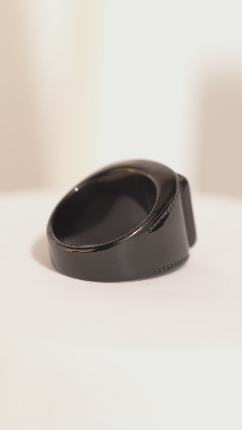 Full Black Square Stone Ring For Men