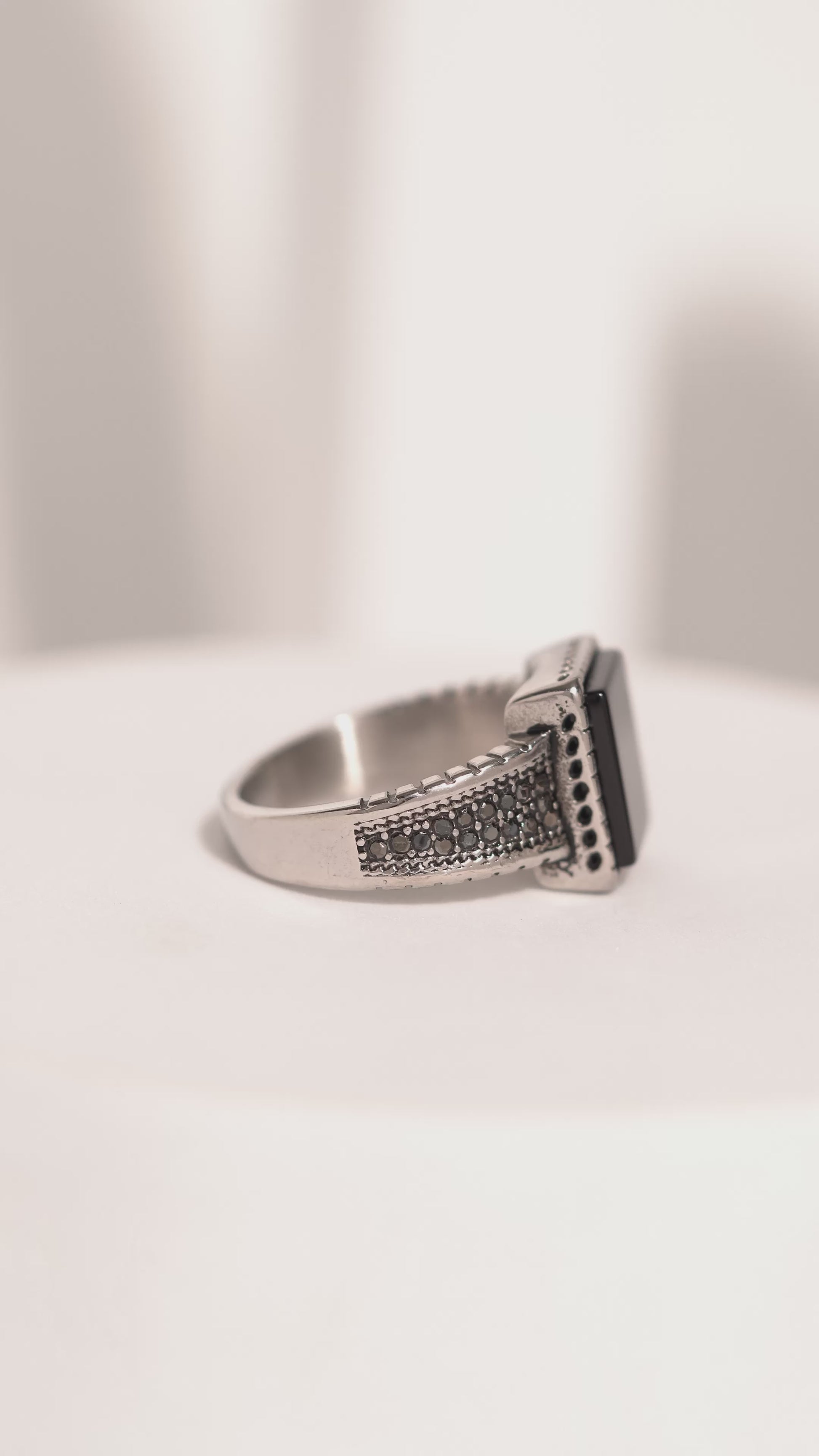 Square Stone Ring For Men