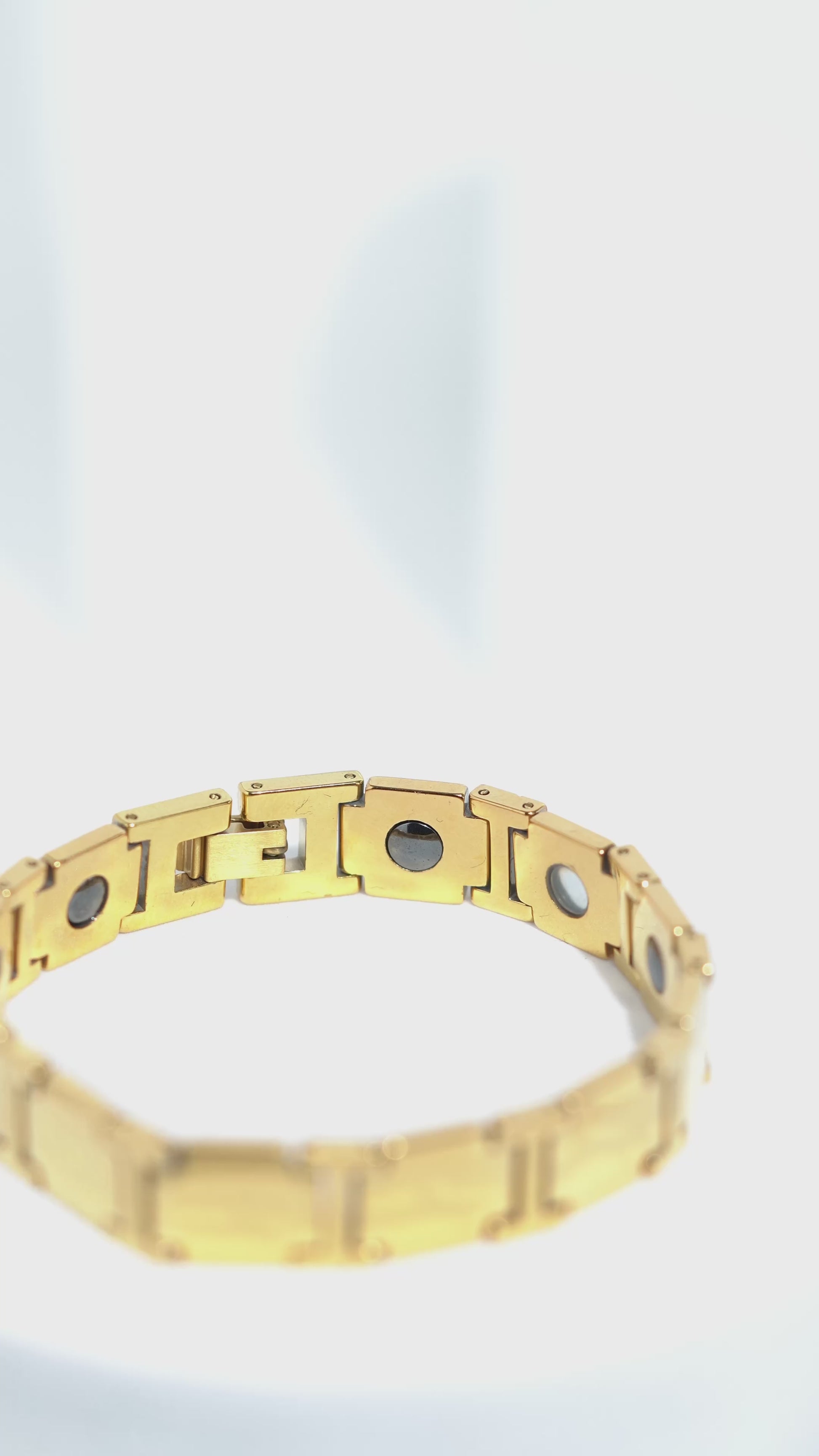 Gold Fire Glint - Ceramic bracelet for men.
