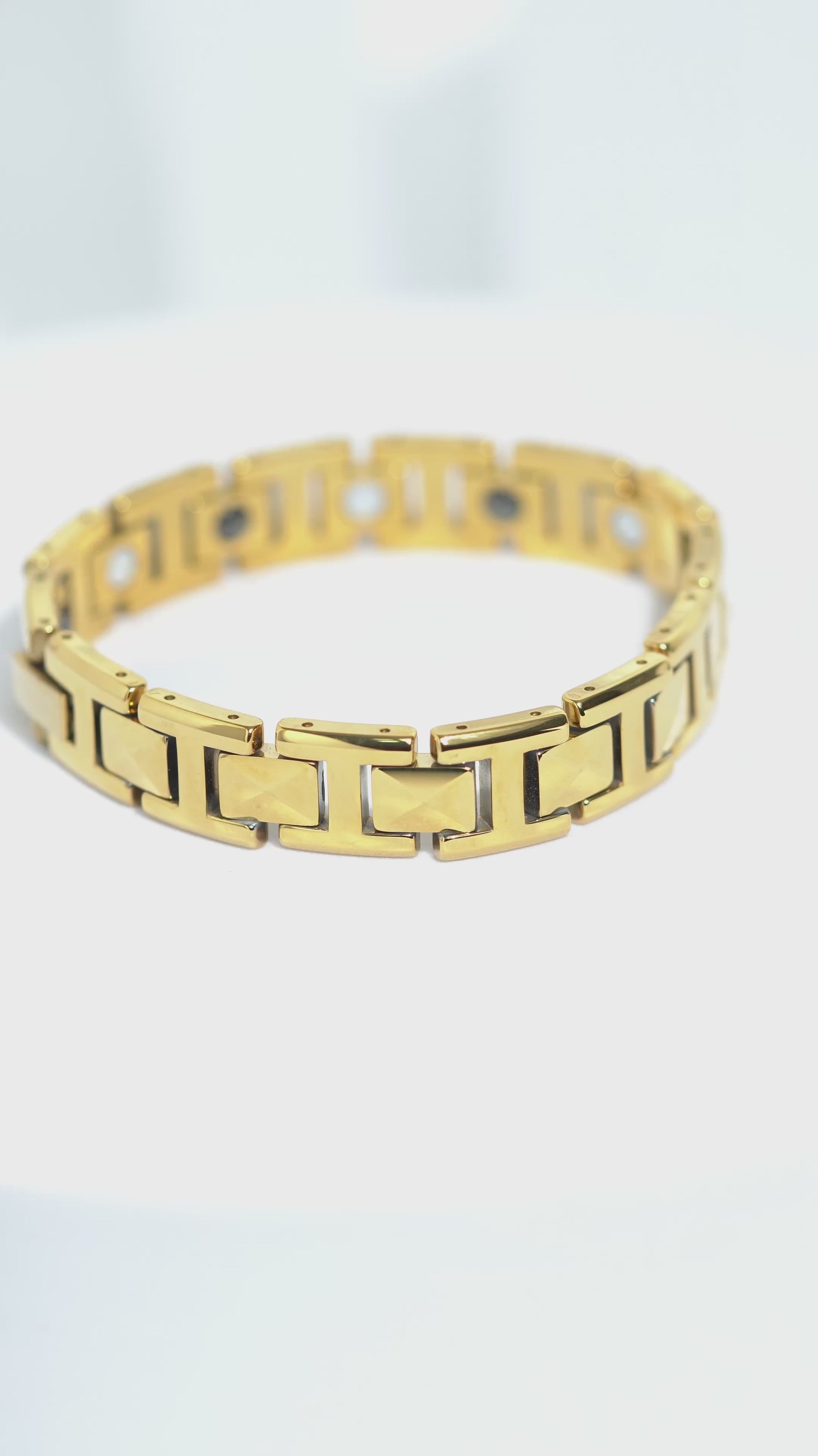 Golden Geometric - Ceramic bracelet for men.