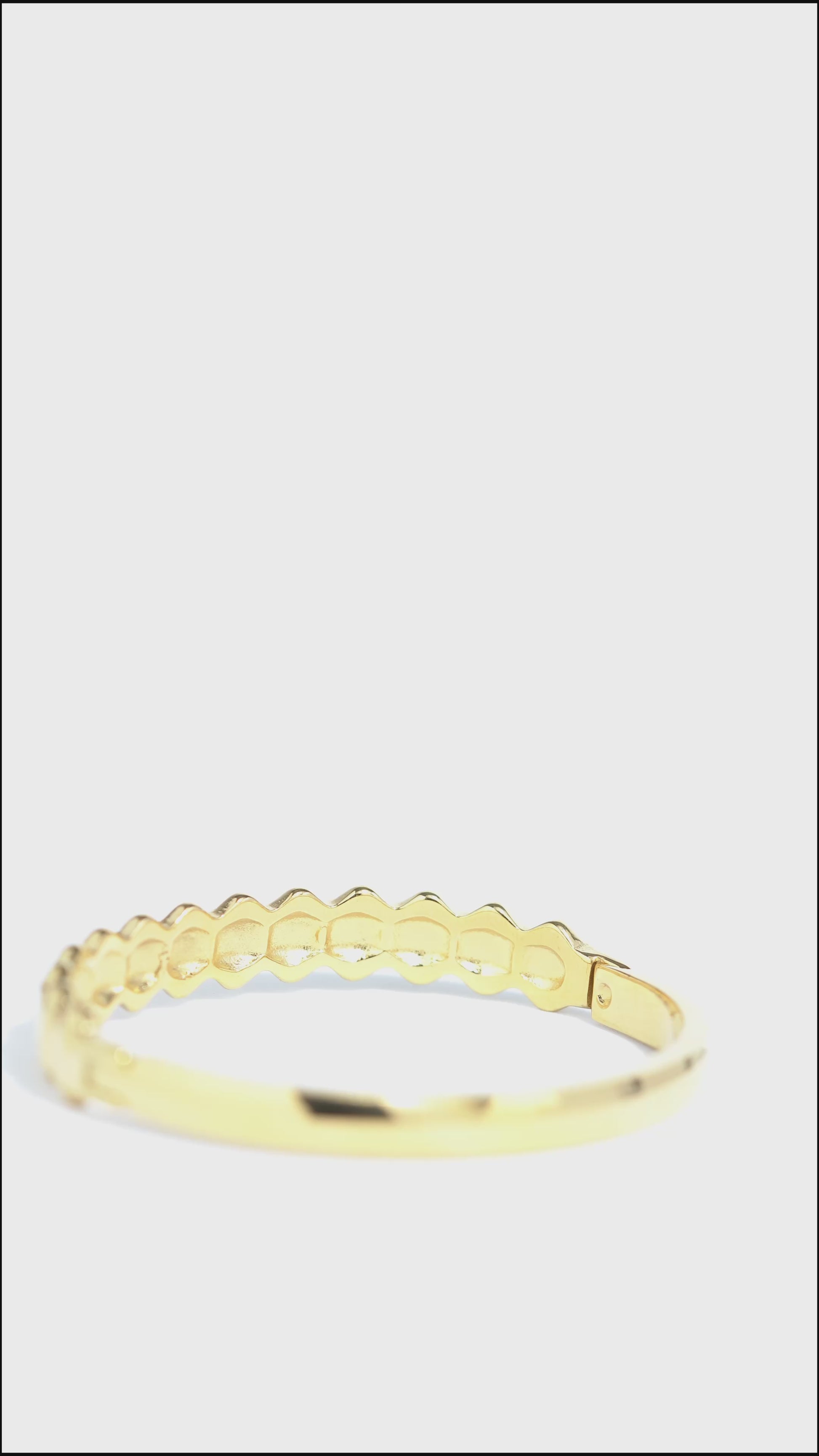 Dahlia Loop Stainless Steel Bangle Bracelet For Women