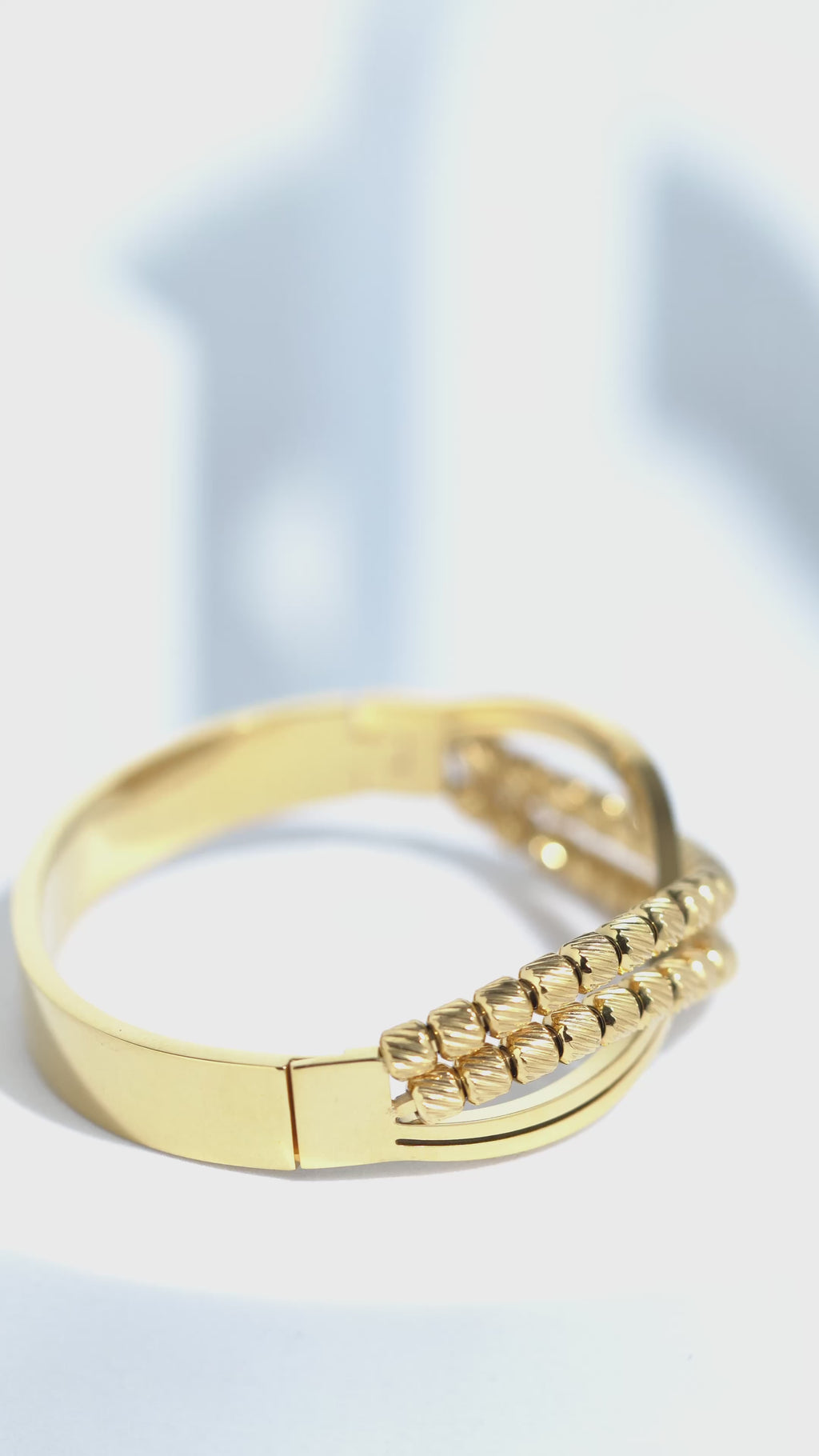 Moon Petal Stainless Steel Bangle Bracelet For Women