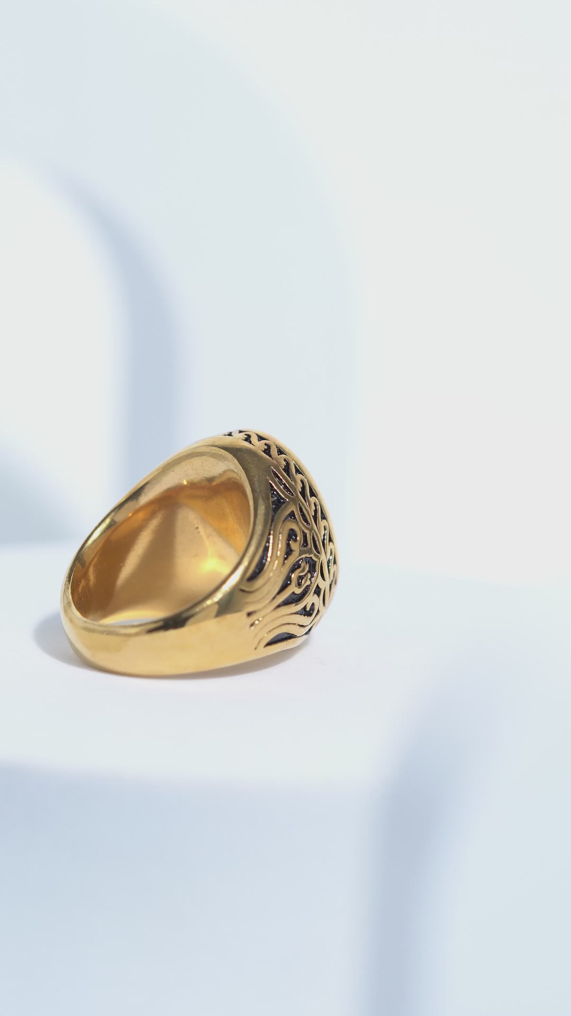 Oval Blue Stone Diamond Ring For Men