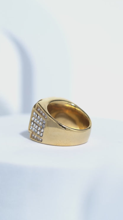 Bold Iced Diamond Ring For Men