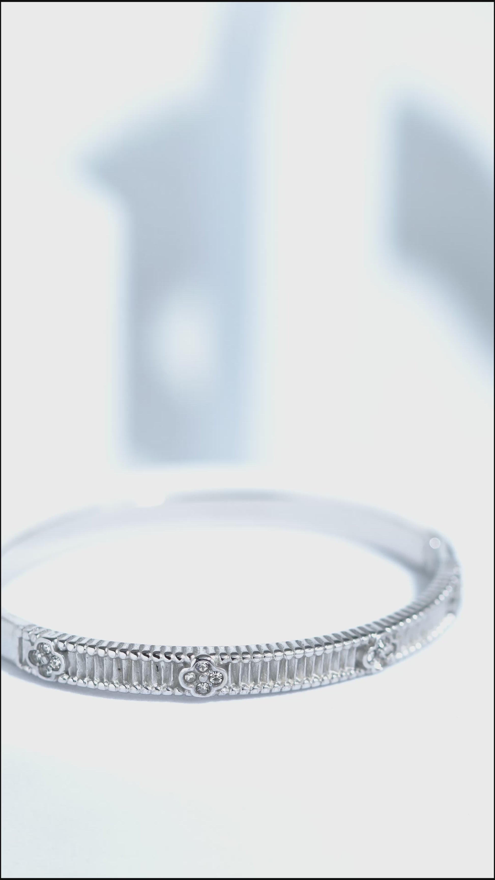 Lavender Gleam Stainless Steel Bangle Bracelet For Women