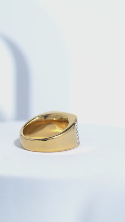 Bold Iced Diamond Ring For Men